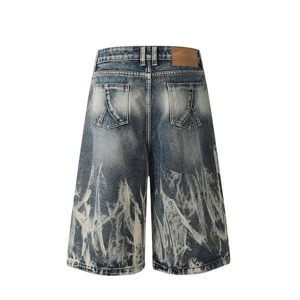 VIBE Tie Dye Paint Wash Wide Leg Jorts Size US 34 / EU 50 - 3 Thumbnail