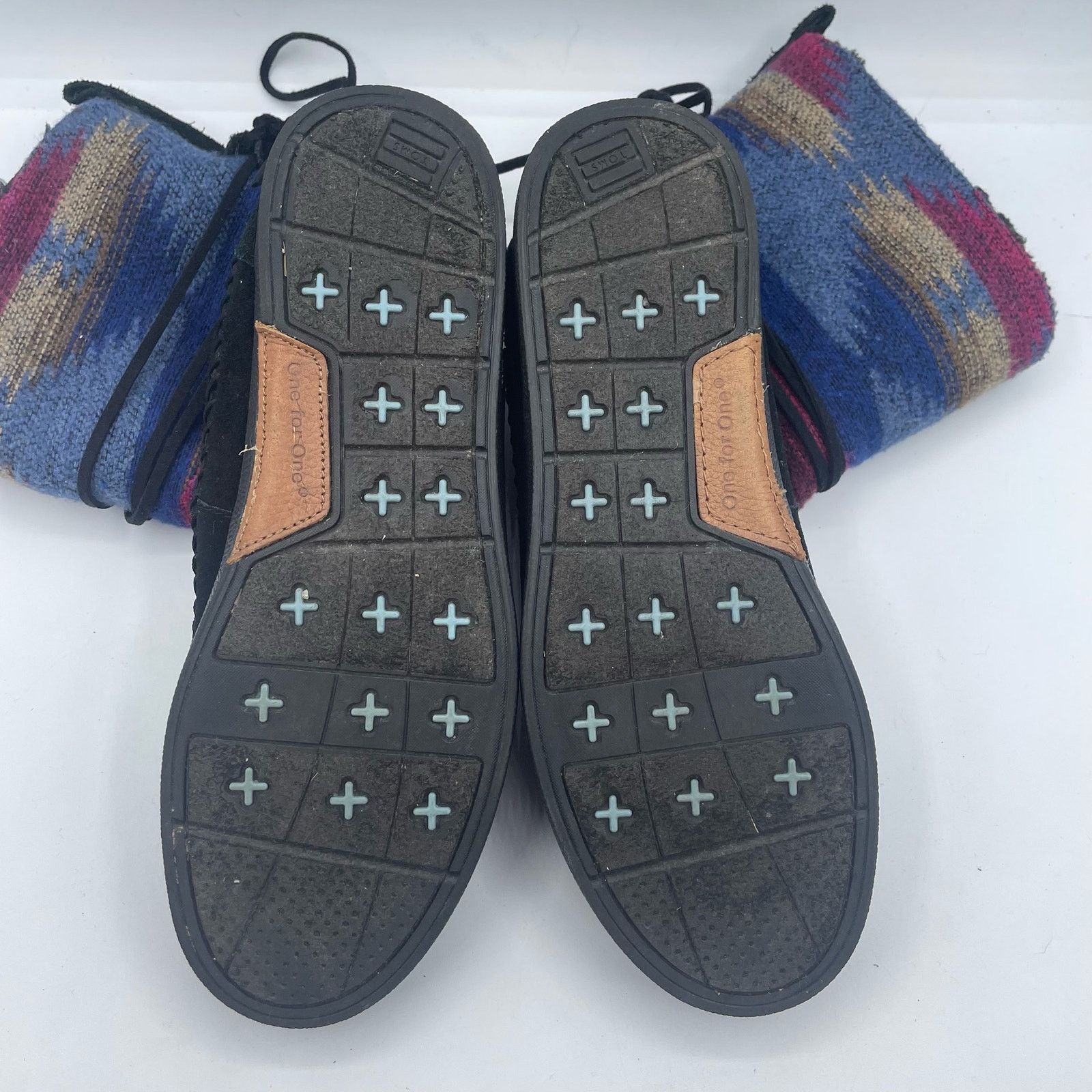 Toms TOMS Nepal Boots Aztec Black Leather Faux Fur Lined Sock 6.5 Size US 6.5 / IT 36.5 - 8 Thumbnail