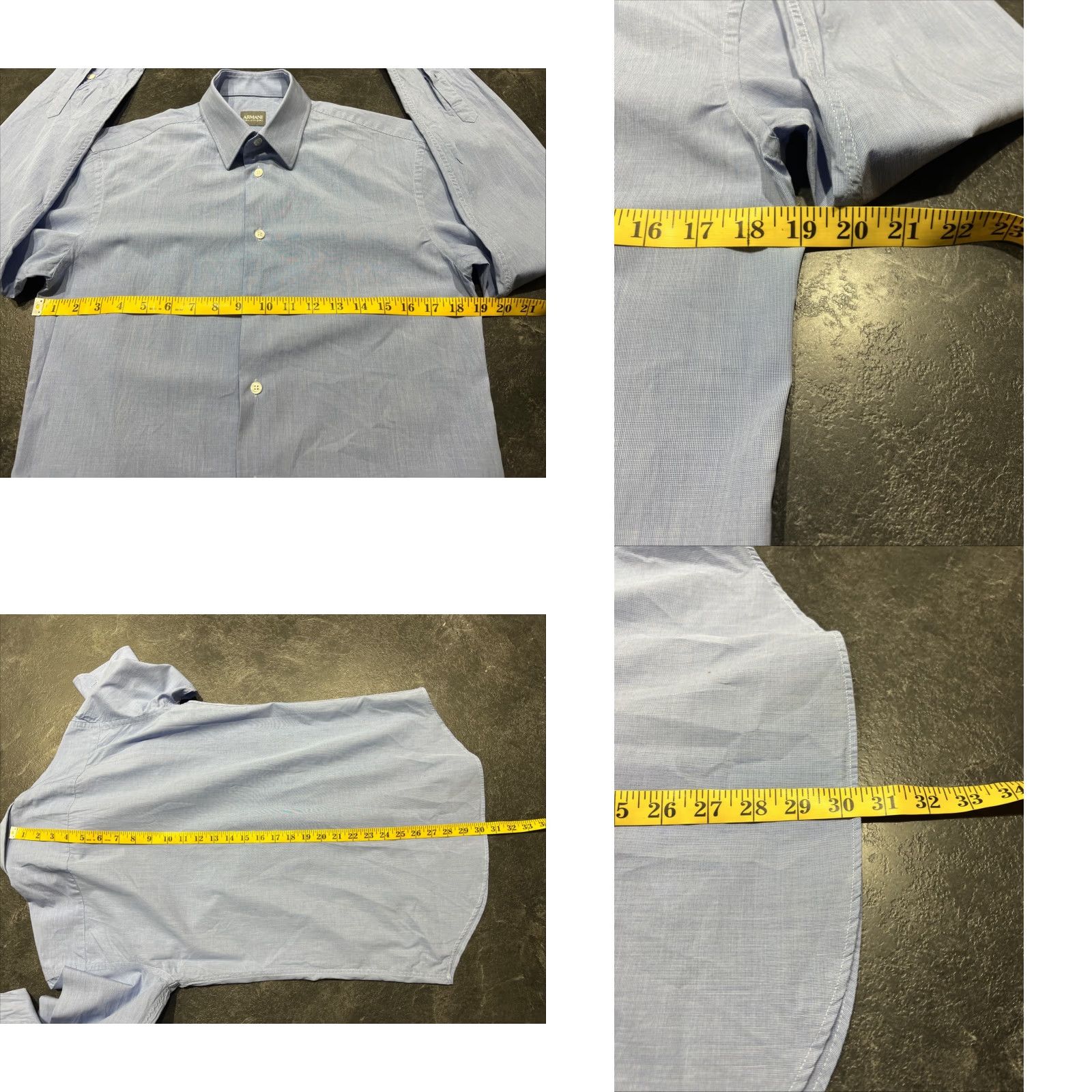 Armani Armani Collezioni Shirt Mens 38 Pink Dress Shirt Geometric 100% Cotton Long Sleeve Button Collar Point Barrel Cuff Business Formal Size 38R - 8 Thumbnail