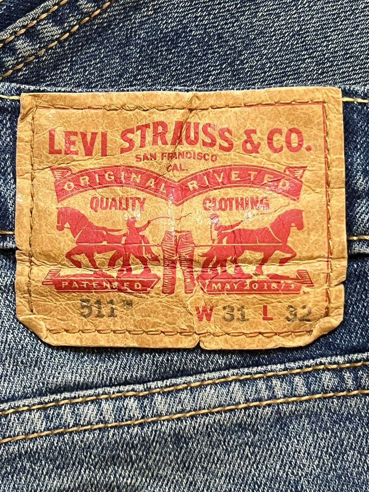 Levi's Vintage Levi’s 511 - Faded Rusty Wash, Distressed Denim Size US 33 - 12 Thumbnail