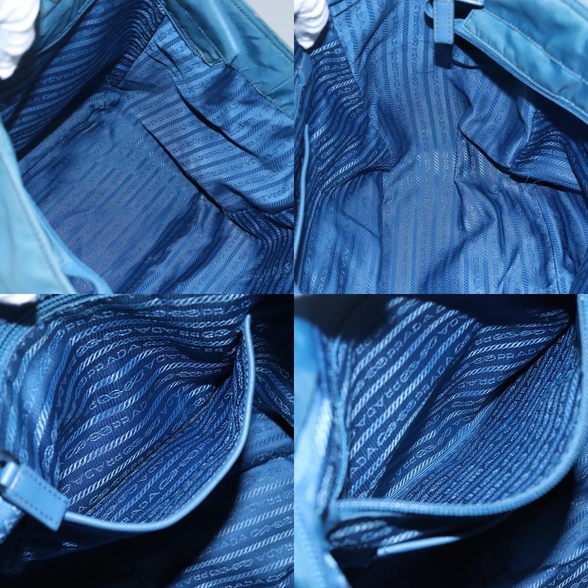 Prada PRADA Hand Bag Nylon Blue Size ONE SIZE - 12 Thumbnail