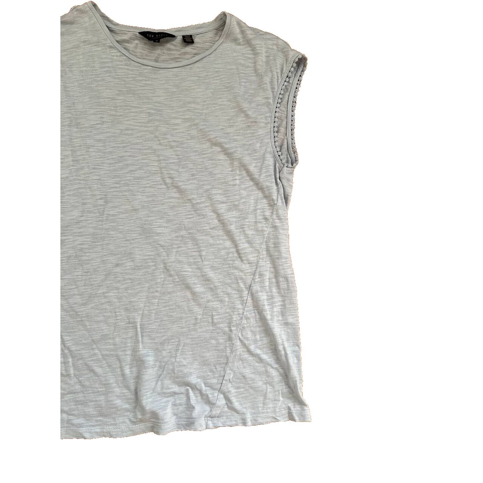 Ted Baker Ted Baker Broderie Trim Tee Dusty Size 2 T-Shirt A000927 Size XS / US 0-2 / IT 36-38 - 7 Thumbnail