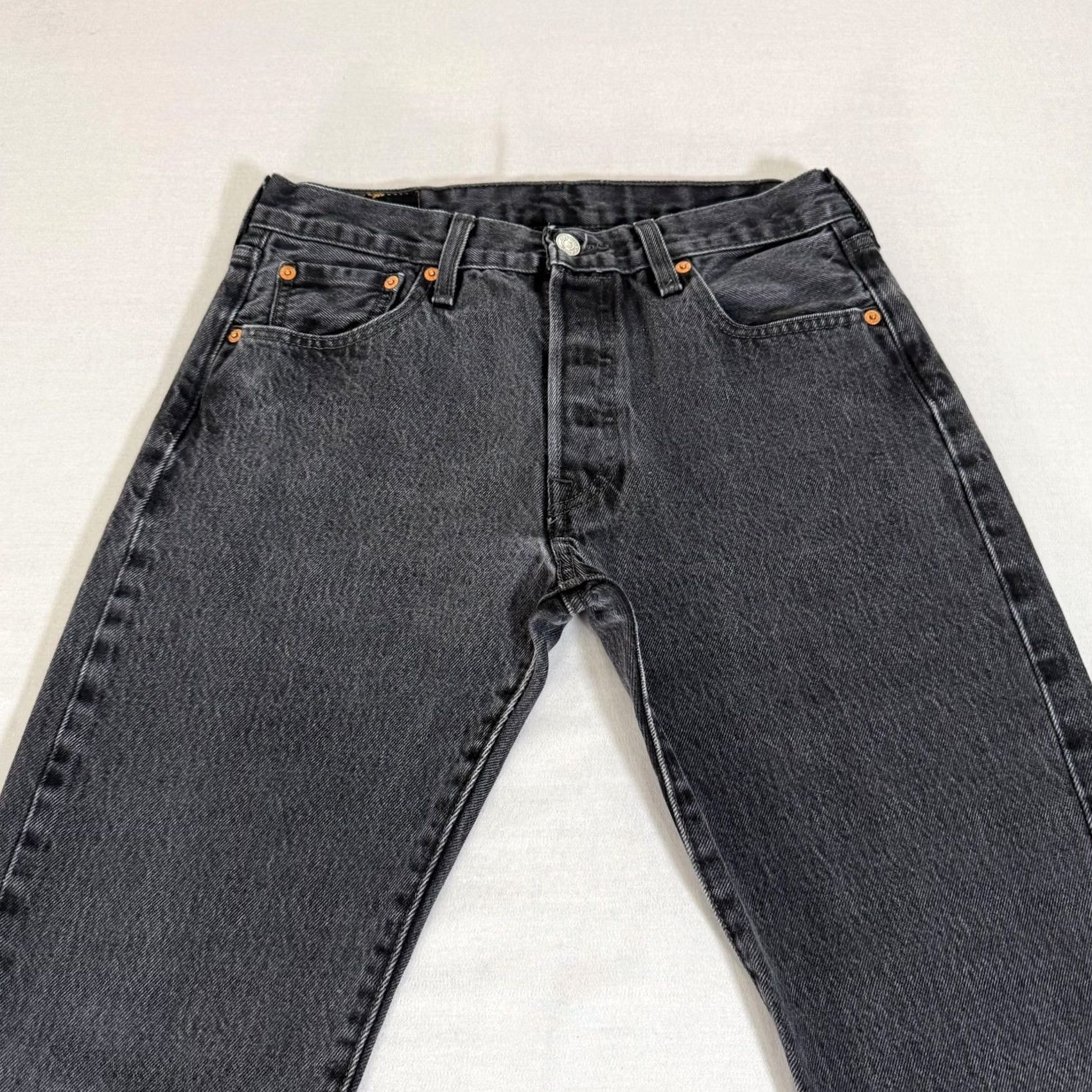 Levi's Levi's Jeans Mens 30x32 Black 501 Straight Fit Denim Pants Cowboy Work Size US 30 / EU 46 - 2 Thumbnail
