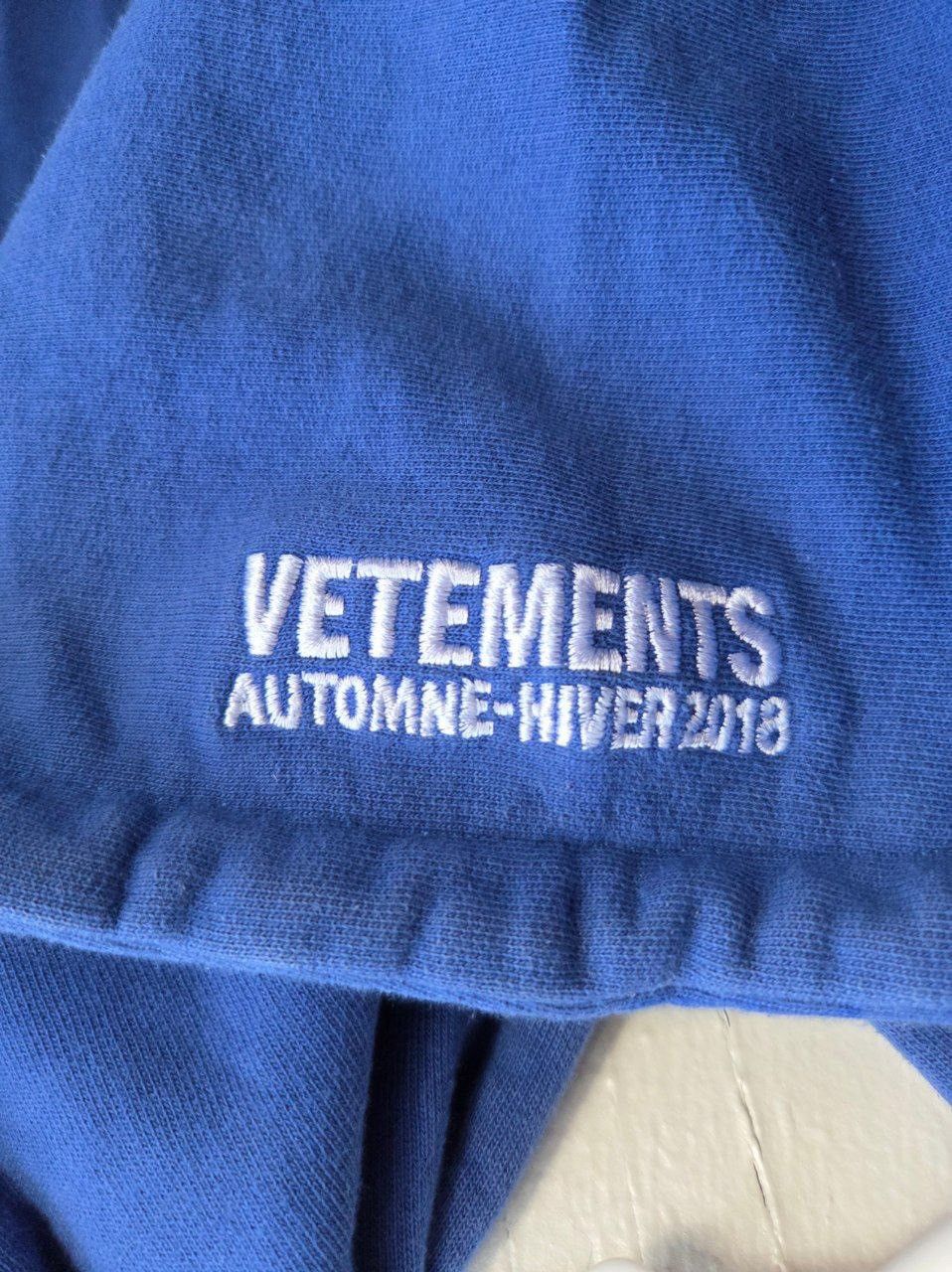 Vetements Vetements FW18 Europe Union Blue Hoodie Size US S / EU 44-46 / 1 - 4 Thumbnail