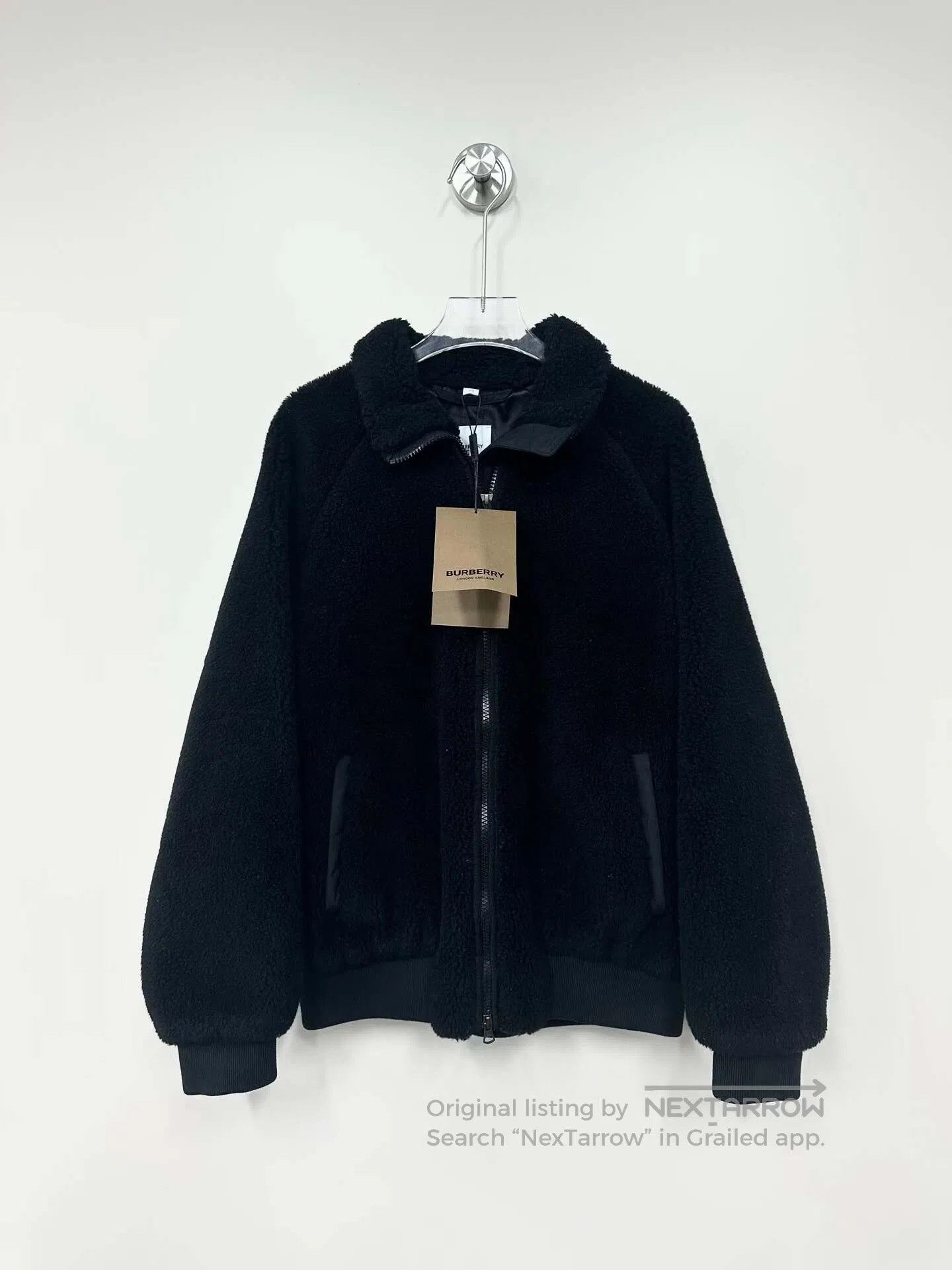 Burberry Burberry Black Back Letter Logo Zipper Teddy Fleece Jacket Size XS / US 0-2 / IT 36-38 - 1 Thumbnail