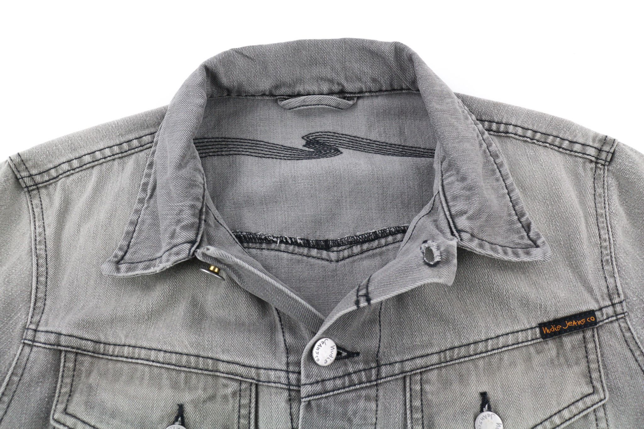 Nudie Jeans CONNY ORG. FOG M Organic Cotton Grey Denim Jacket 80344 Size US M / EU 48-50 / 2 - 4 Thumbnail