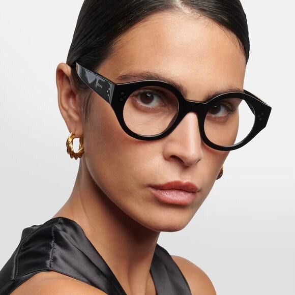 Celine Celine CL50123I 052 Eyeglasses Havana 48mm Round Frame Size ONE SIZE - 6 Thumbnail