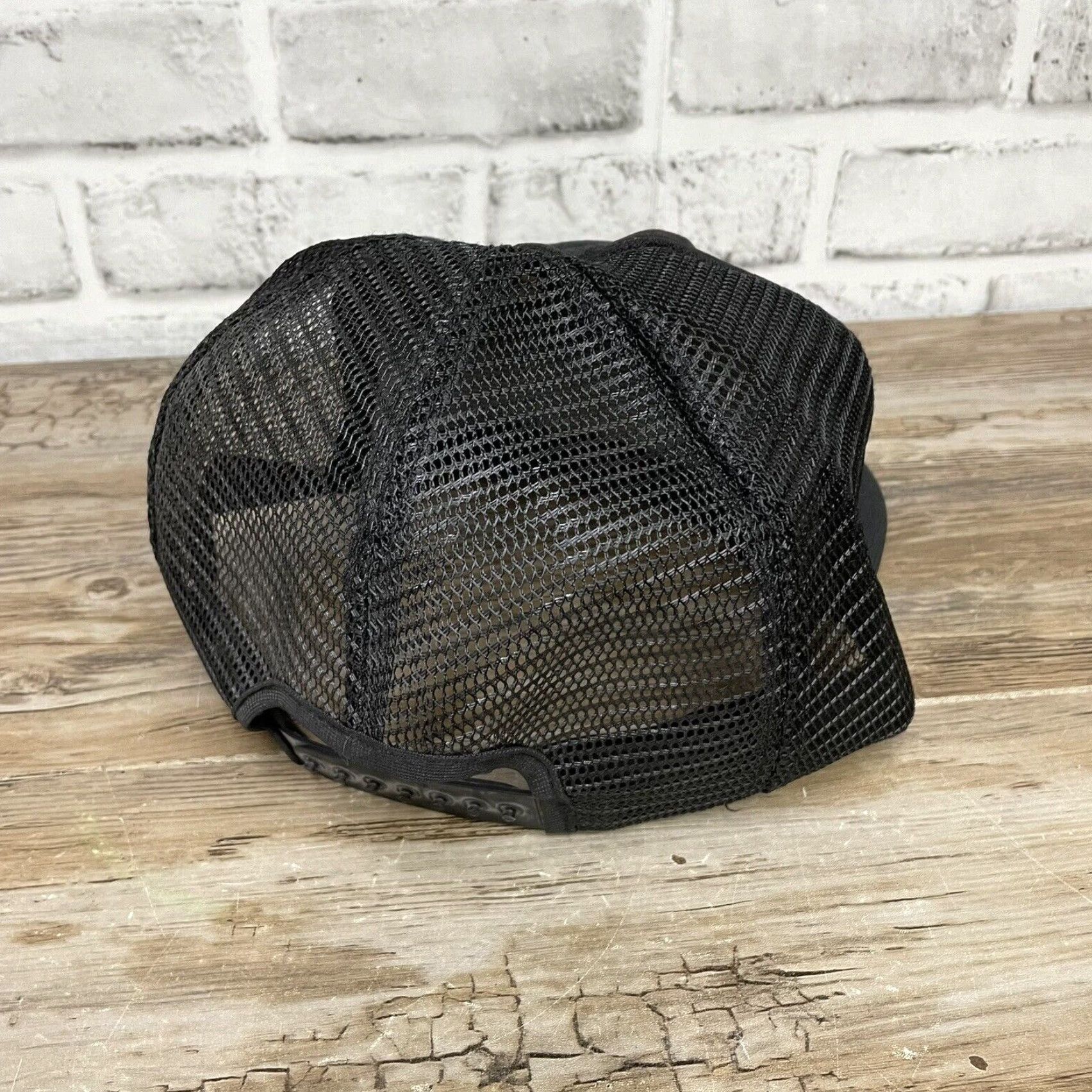 Vintage VINTAGE Sunrise Sales Trucker Cap Baseball Cap One Size Black USA 1987 90s Mens Adjustable USA Theme Size ONE SIZE - 2 Thumbnail