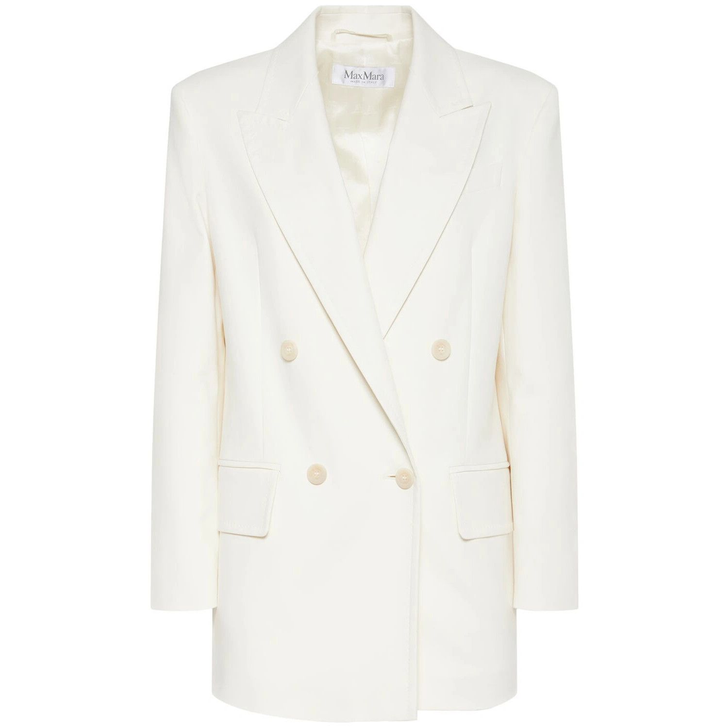 Max Mara MAX MARA Suez White Cotton Blazer Jacket New & Authentic (Wo Size L / US 10 / IT 46 - 1 Thumbnail