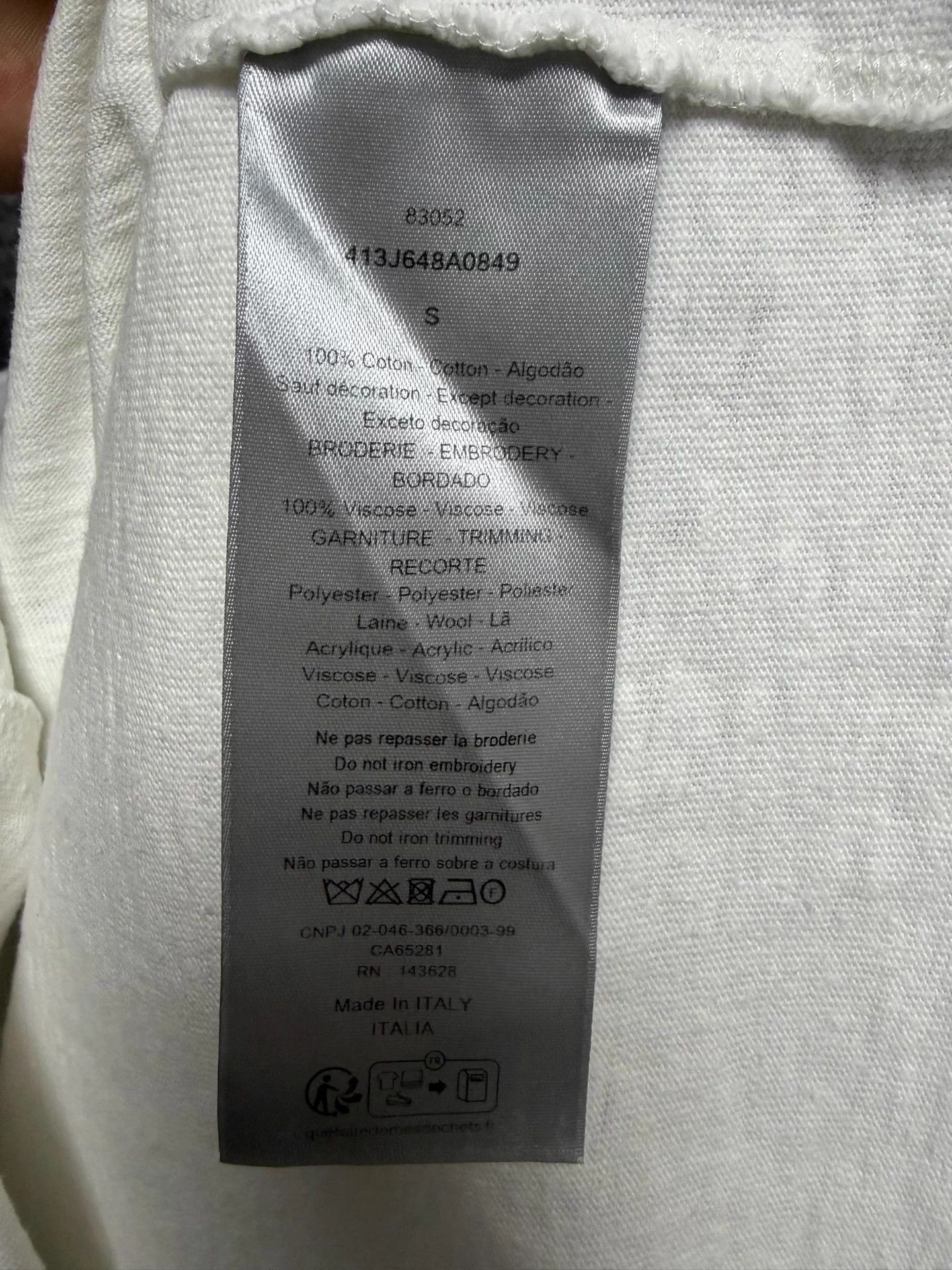 Dior Dior White Dino Pocket Short Sleeve T-Shirt S Size US S / EU 44-46 / 1 - 4 Thumbnail