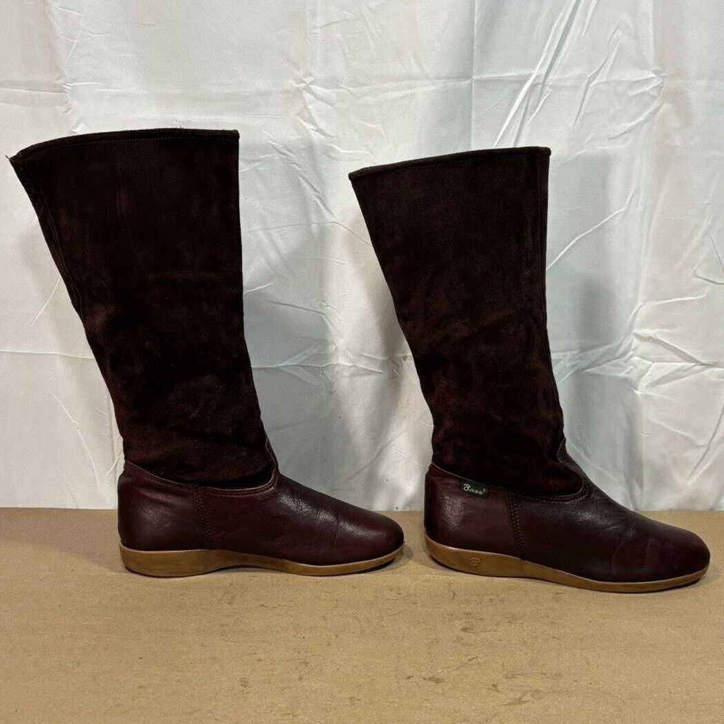 Bass Bass Burgundy Leather & Suede Boots Wmns Sz 5 Size US 5 / IT 35 - 6 Thumbnail