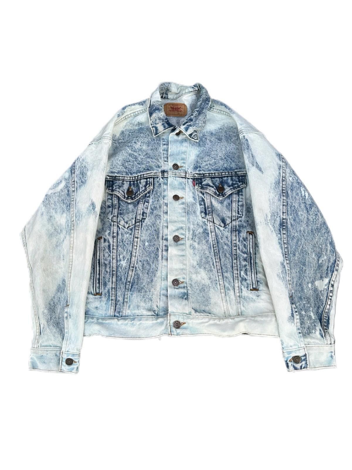 vintage levis jacket men medium denim coat USA