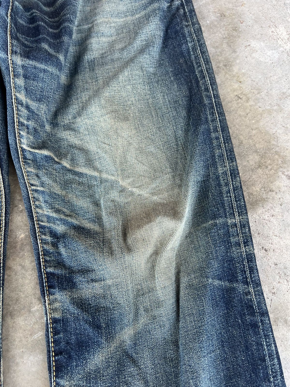 If Six Was Nine Vintage Edwin Made In Japan Distress Jeans Size US 34 / EU 50 - 6 Thumbnail