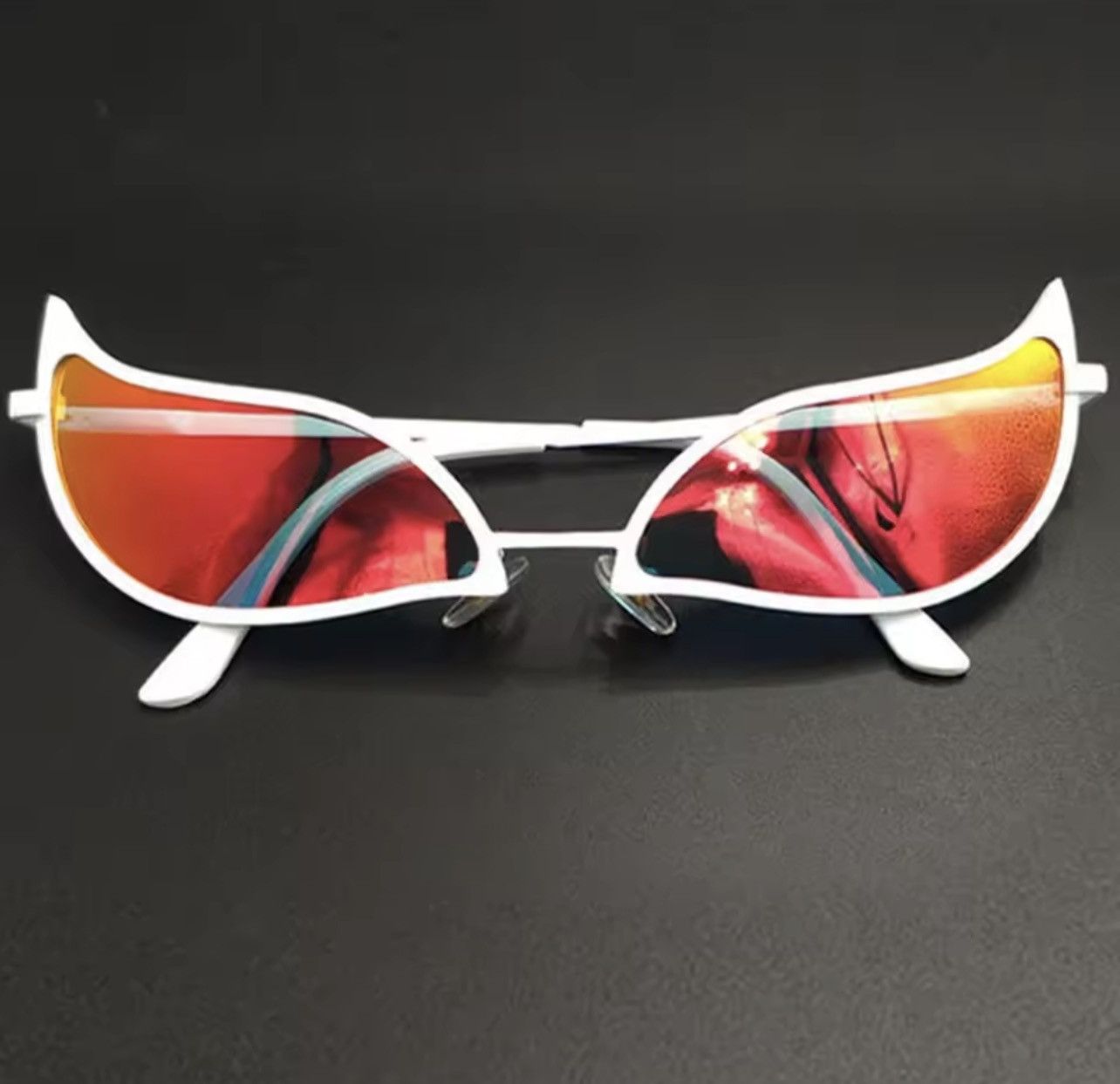 Other Doflamingo Anime Sunglasses Red Lens Cat Eye Cosplay Glasses Size ONE SIZE - 2 Thumbnail
