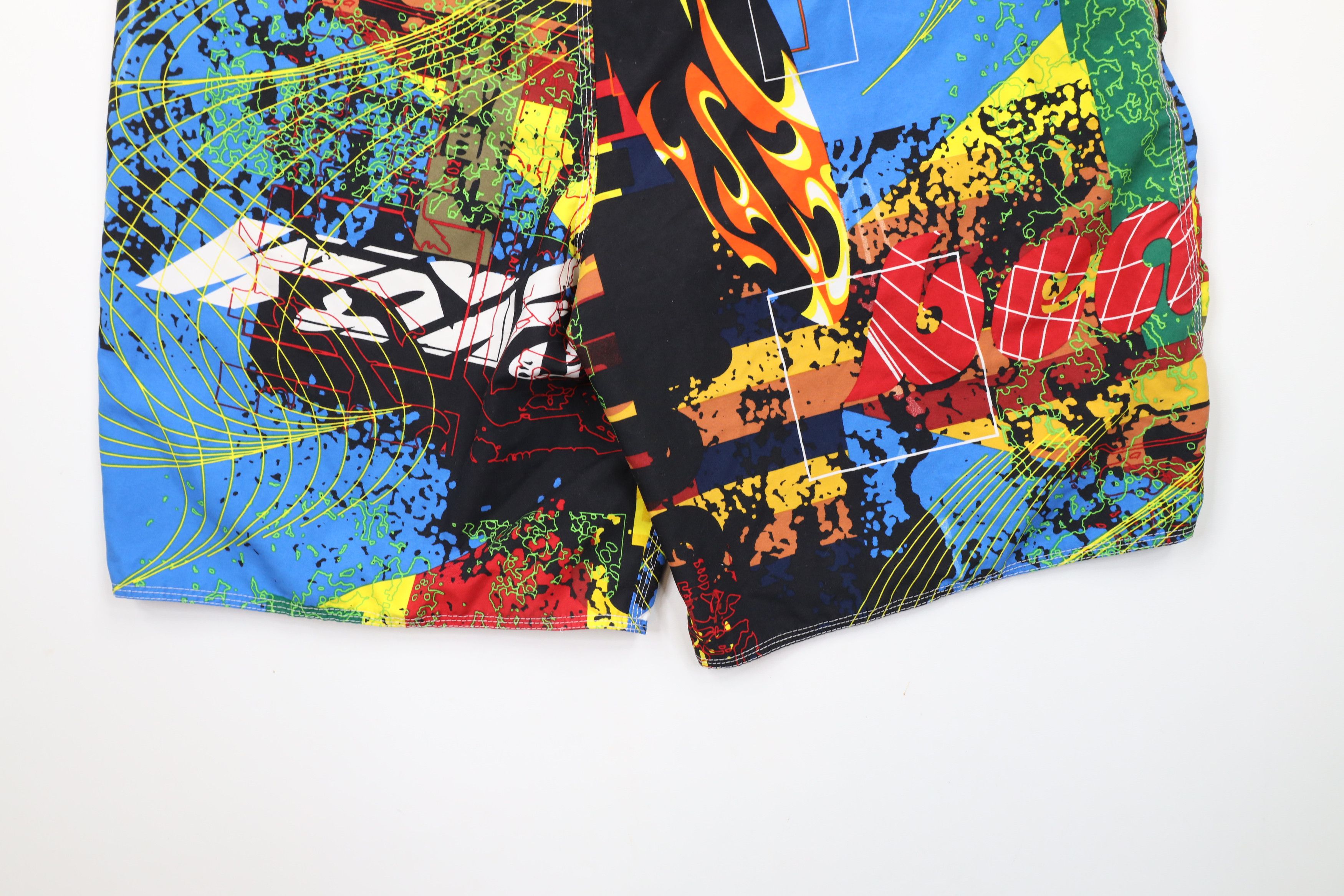 Vintage Vintage 90s Streetwear Rainbow All Over Print Board Shorts Size US 36 / EU 52 - 11 Thumbnail