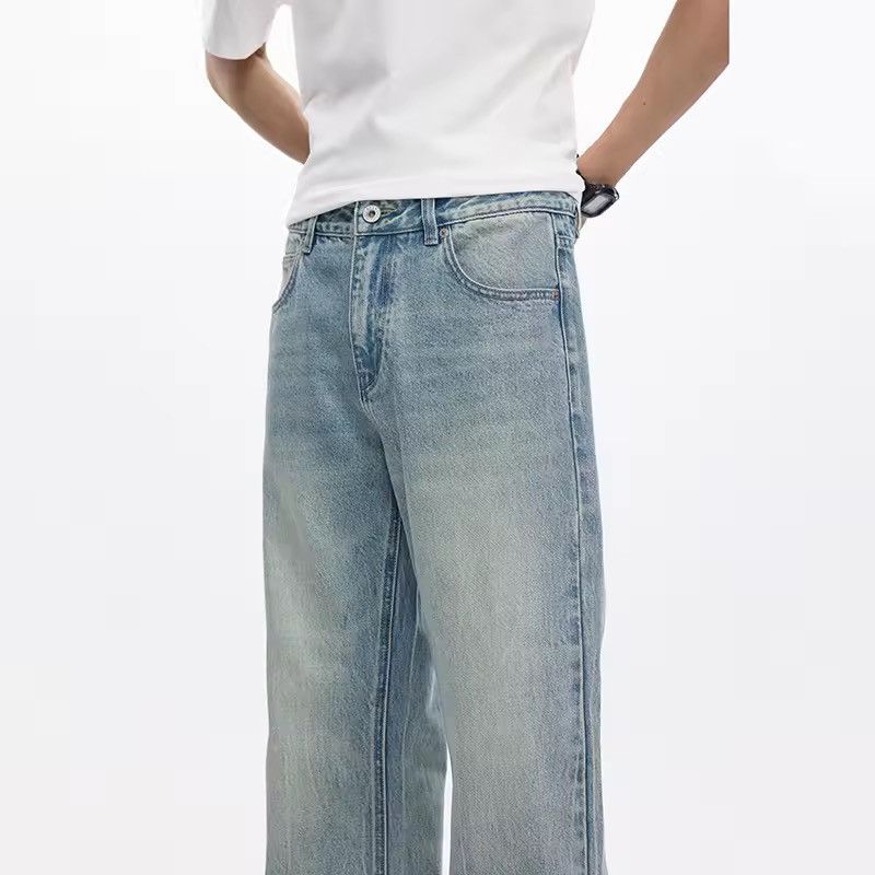 Jean Light Wash Wide Leg Jeans - 90s Fit Style Size US 31 - 5 Thumbnail