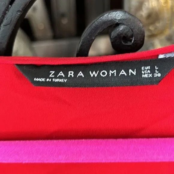 Zara RED ZARA long sleeve blouse Size L / US 10 / IT 46 - 3 Thumbnail