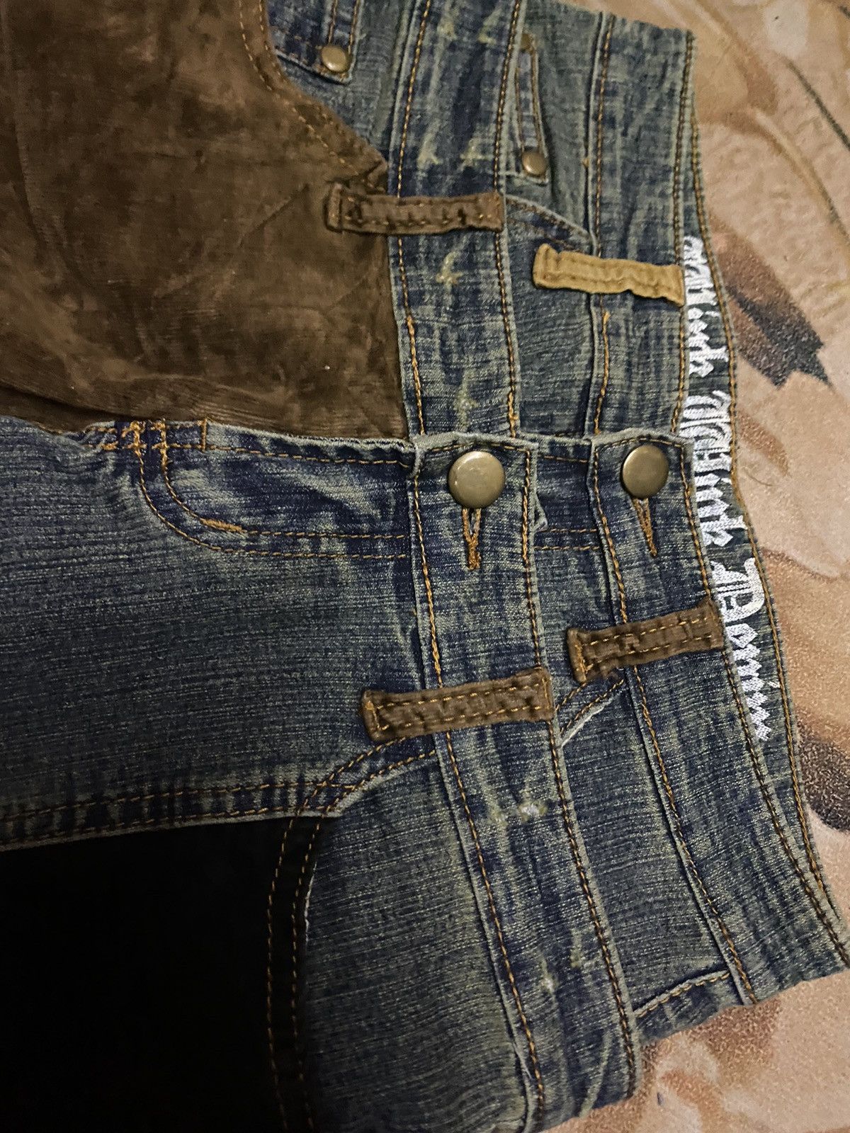 Hysteric Glamour × Japanese Brand × Tornado Mart Flare jeans double waist patchwork boot cut Size 27" / US 4 / IT 40 - 5 Thumbnail