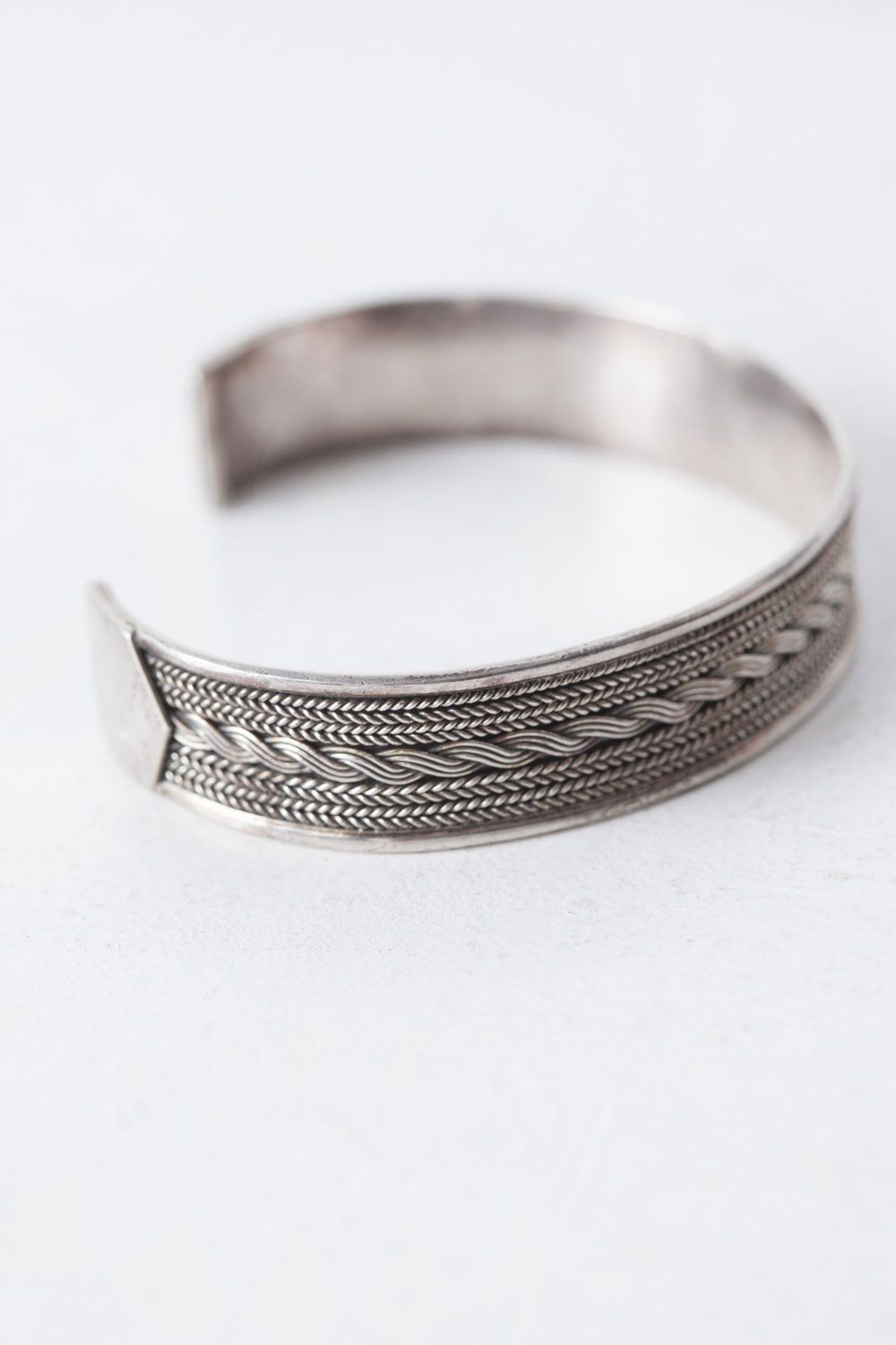 Vintage Vintage sterling silver cuff bangle bracelet Size ONE SIZE - 5 Thumbnail