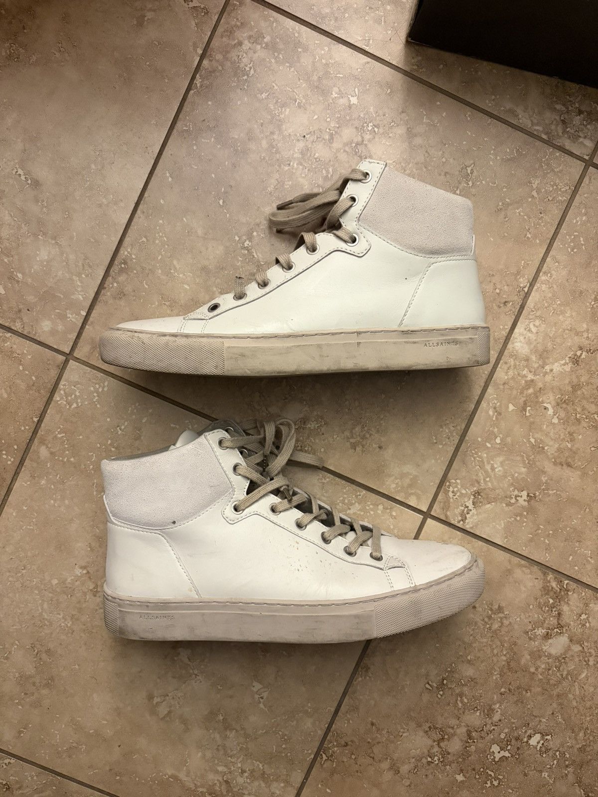 Allsaints ALLSAINTS HIGH TOP LEATHER SNEAKER Size US 9.5 / EU 42-43 - 1 Thumbnail
