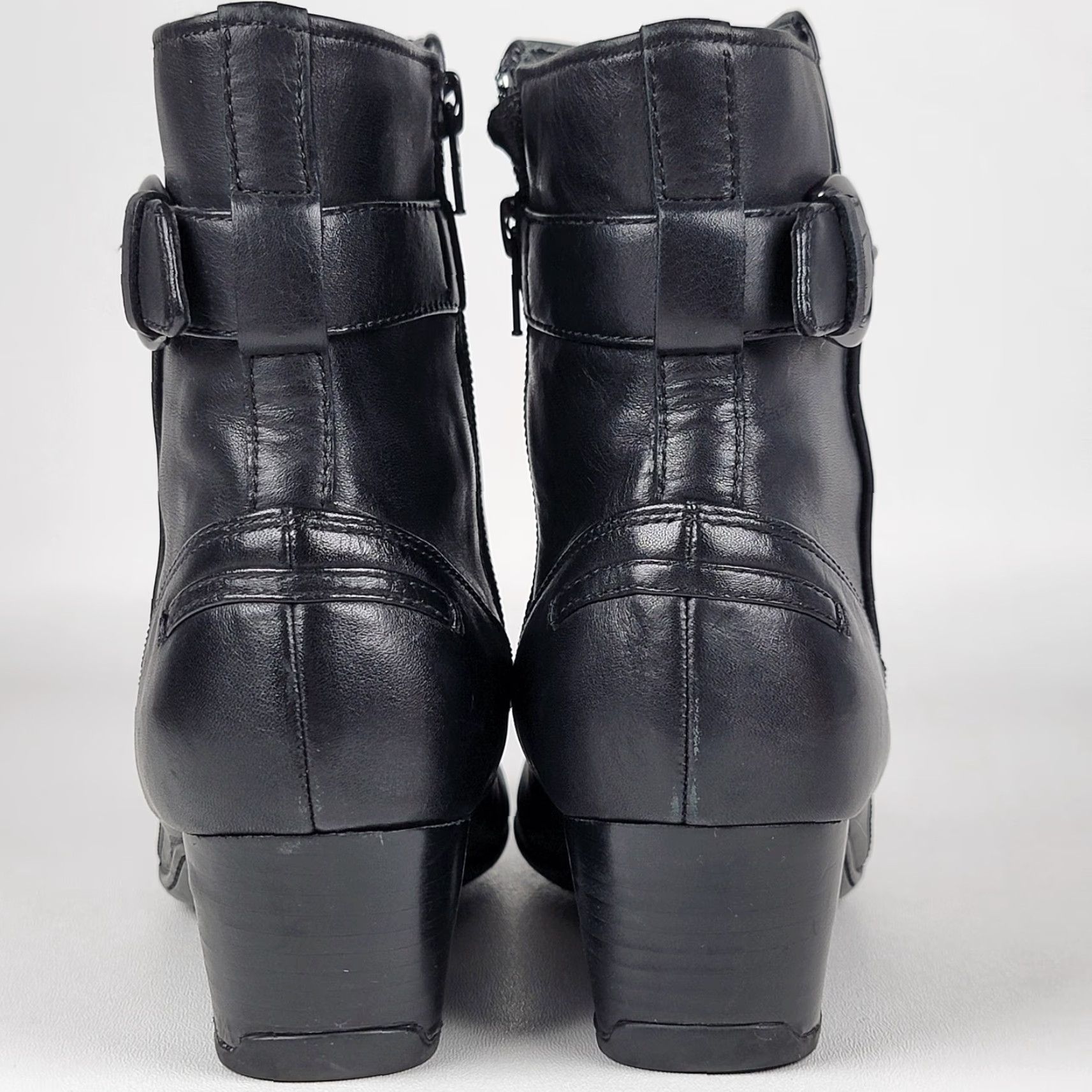 Clarks Clarks Artisan Dara III Womens Black Leather Ankle Boots Size 9.5 N Size US 10 / IT 40 - 7 Thumbnail