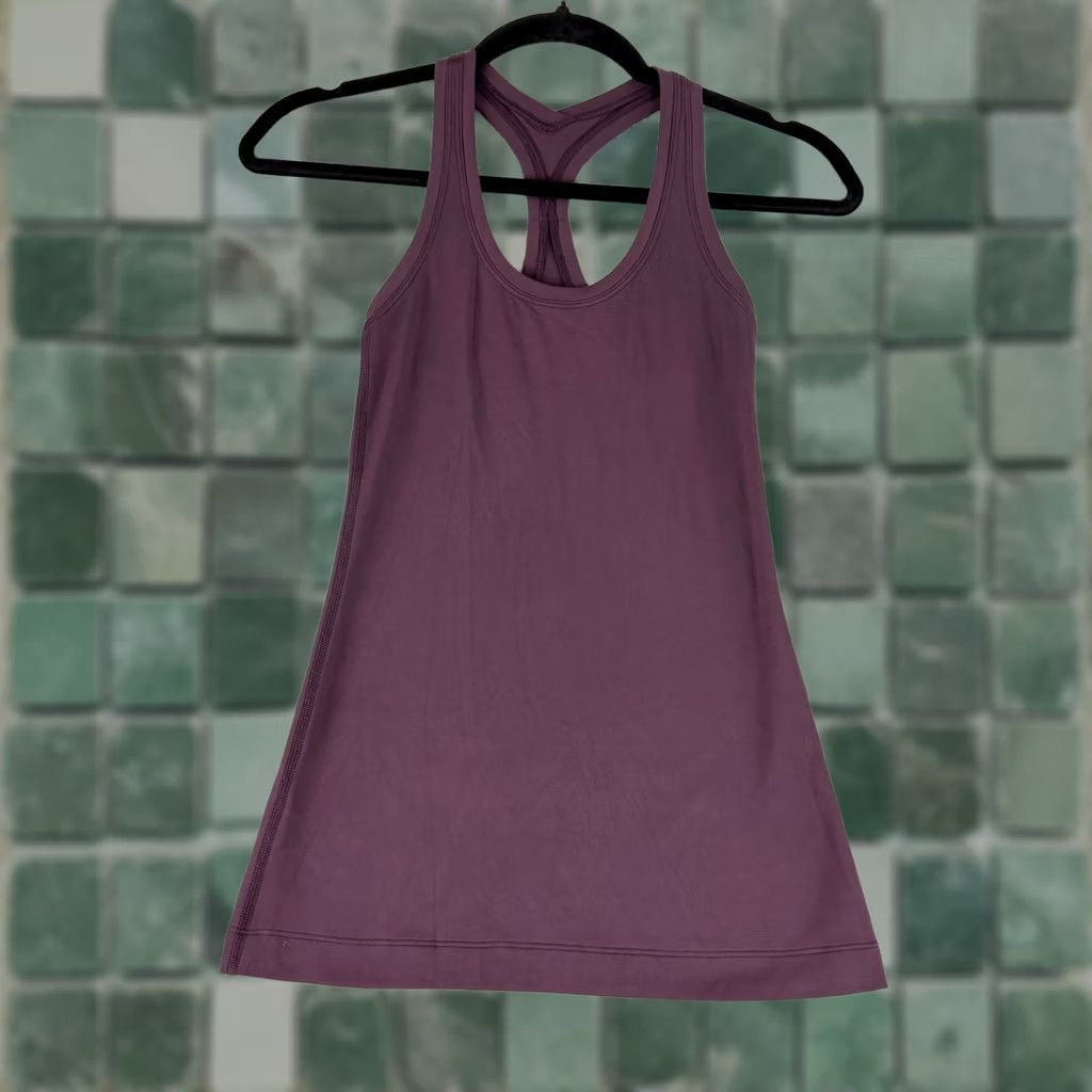 Lululemon Lululemon Cool Racerback Tank Womens Size 4 Plum Purple Luon Athletic Yoga Top Size S / US 4 / IT 40 - 1 Thumbnail