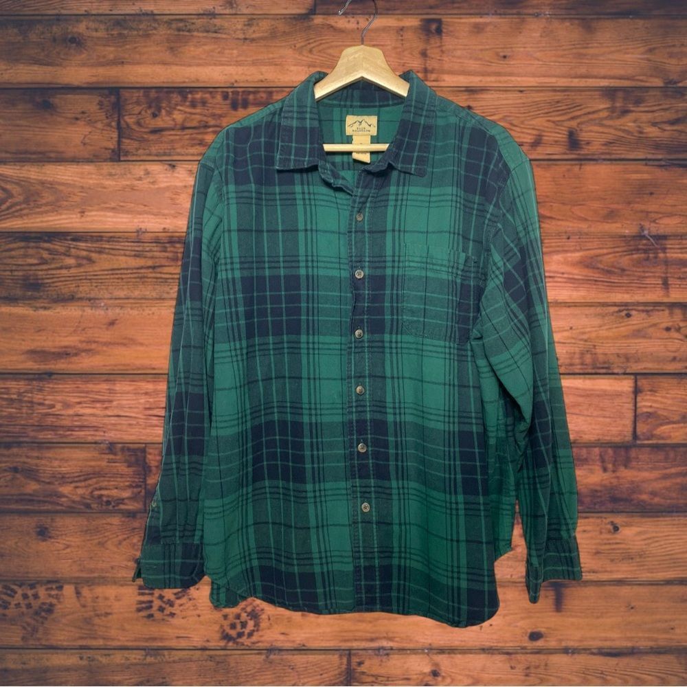 Other Blue Mountain Green Plaid Button Front Shirt XL Size US XL / EU 56 / 4 - 1 Thumbnail