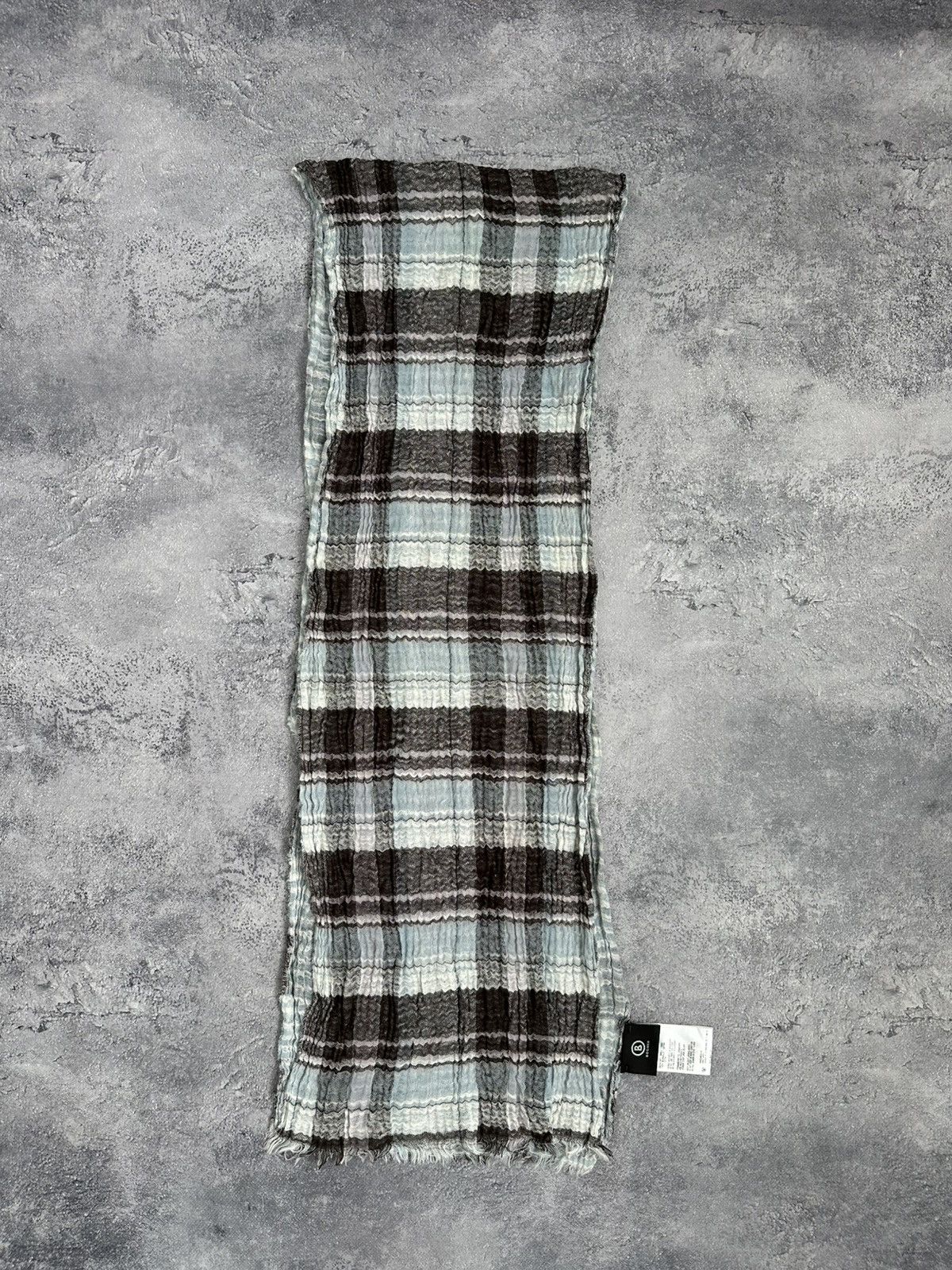 Bogner Bogner Checkered Scarf Muffler Neckwear Luxury Made in Italy Size ONE SIZE - 9 Thumbnail