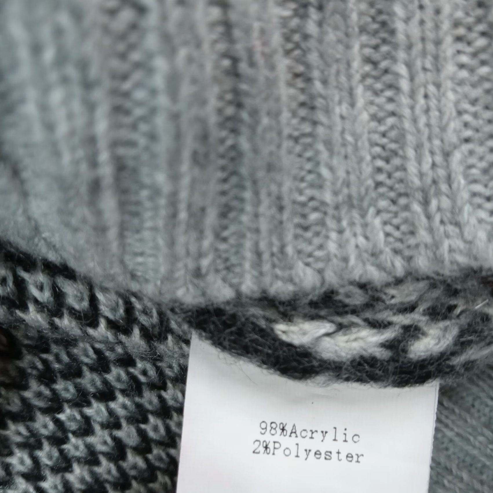 Vintage Grace Karin Argyle Cardigan Sweater Womens Large Gray Size L / US 10 / IT 46 - 6 Thumbnail