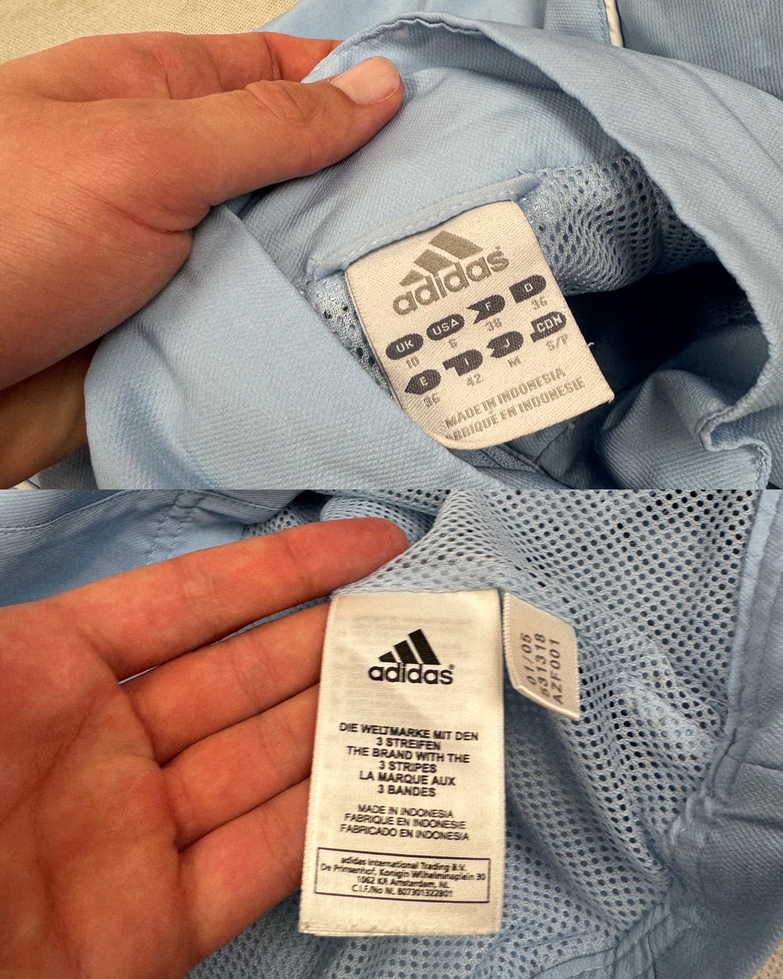 Adidas Adidas Women's Blue White Mesh Full Zip Track Jacket Small Size S / US 4 / IT 40 - 2 Thumbnail