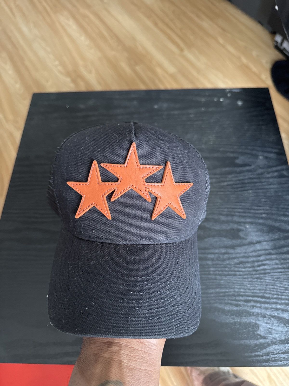 Amiri Amiri black and orange 3 star cap Size ONE SIZE - 1 Thumbnail
