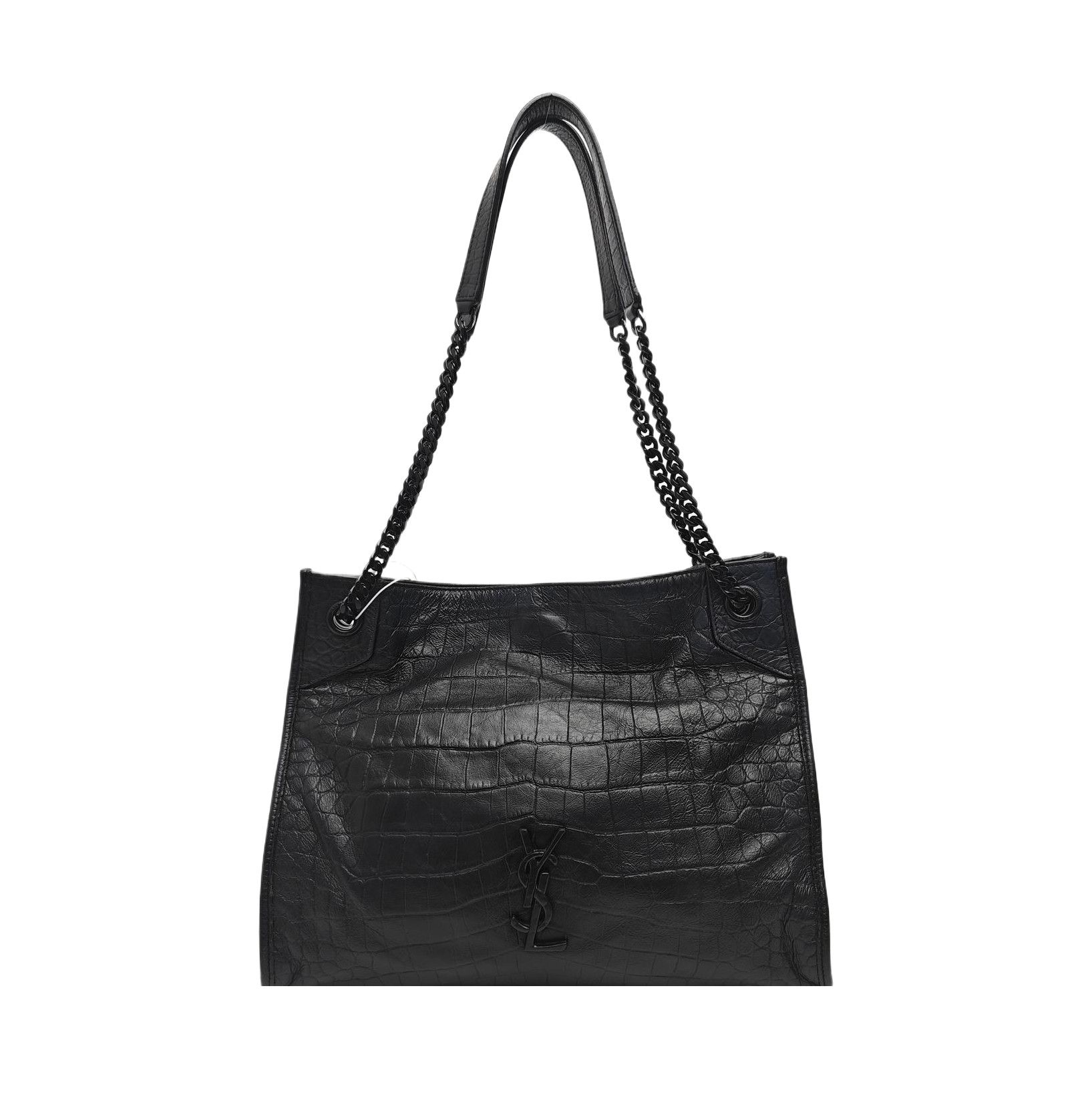 Saint Laurent Paris Saint Laurent Niki Crocodile Embossed Leather Shoulder Bag Size ONE SIZE - 1 Thumbnail