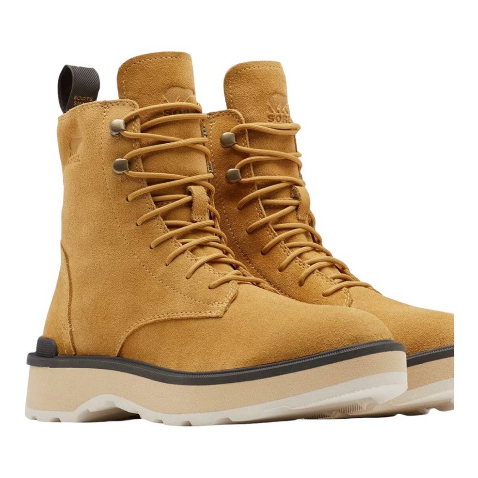 image of Sorel Geo/yellow Women Hi-Line Lace Boot Size 10 in Gold