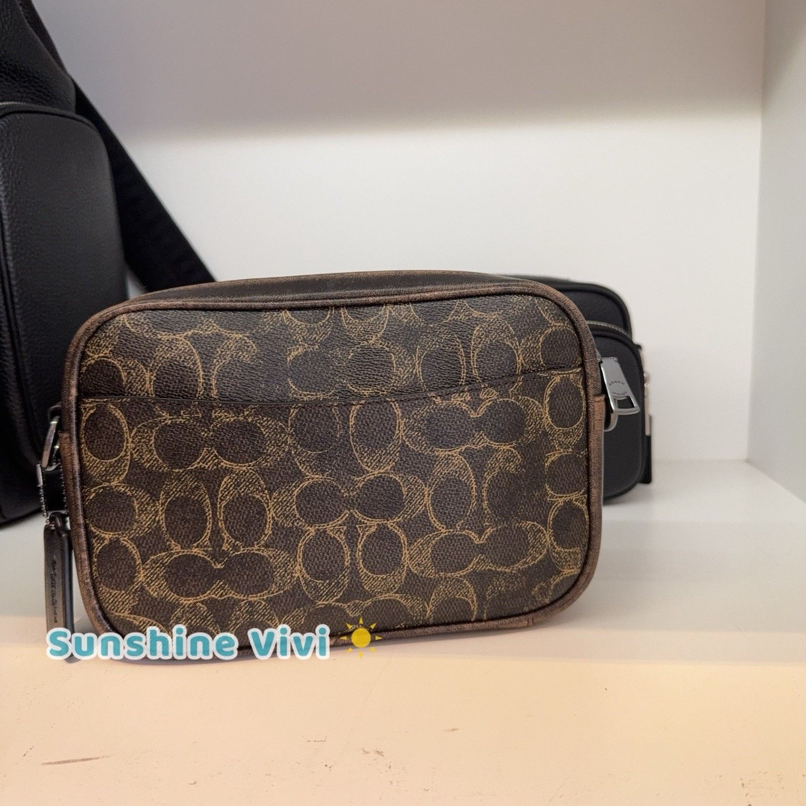 Coach NWT Coach Finlay Crossbody Bag In Loved Gunmetal/Brown cea89 Size ONE SIZE - 5 Thumbnail