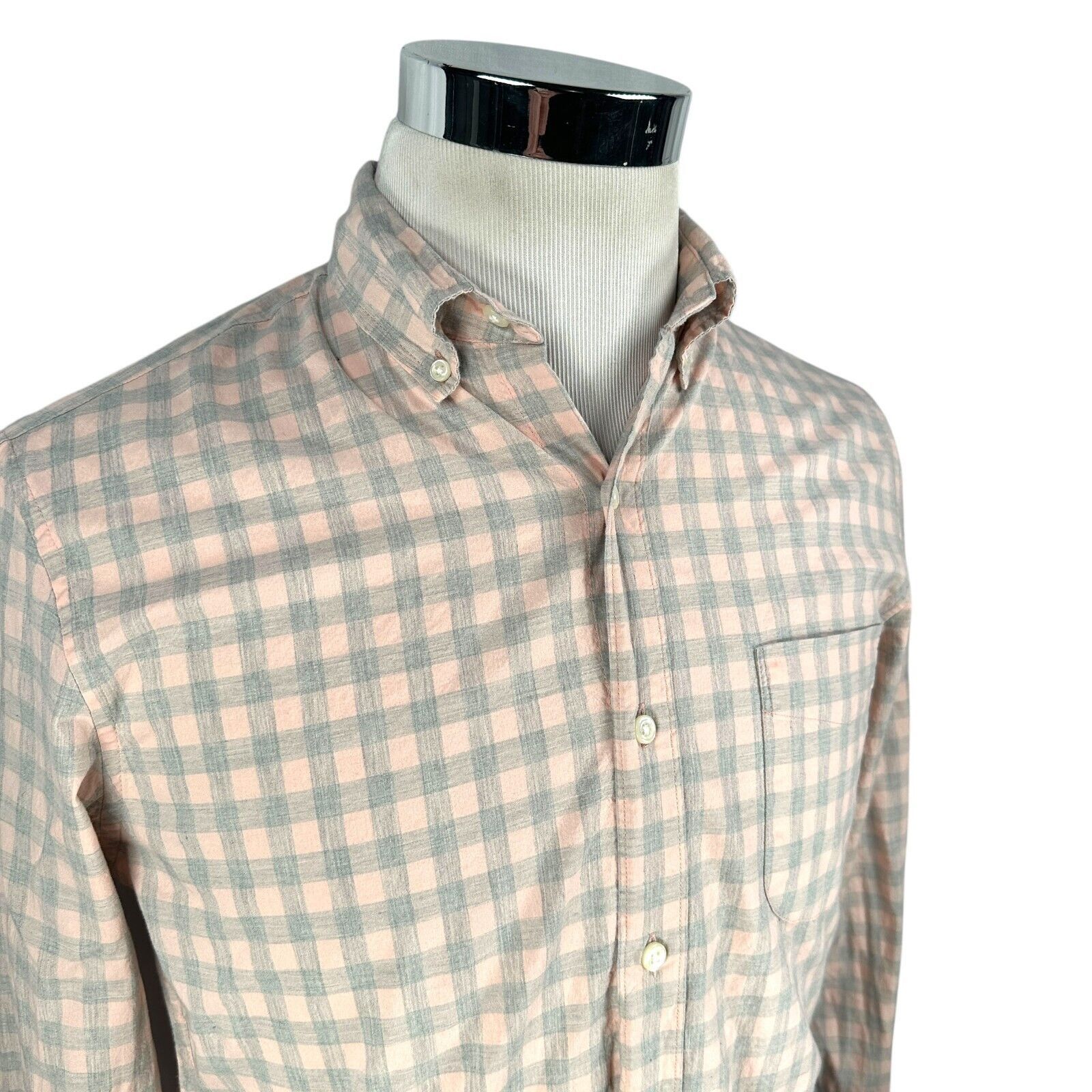 J.Crew J.Crew Shirt Men's Medium Pink Bluish Gray Plaid Button Down Size US M / EU 48-50 / 2 - 2 Thumbnail