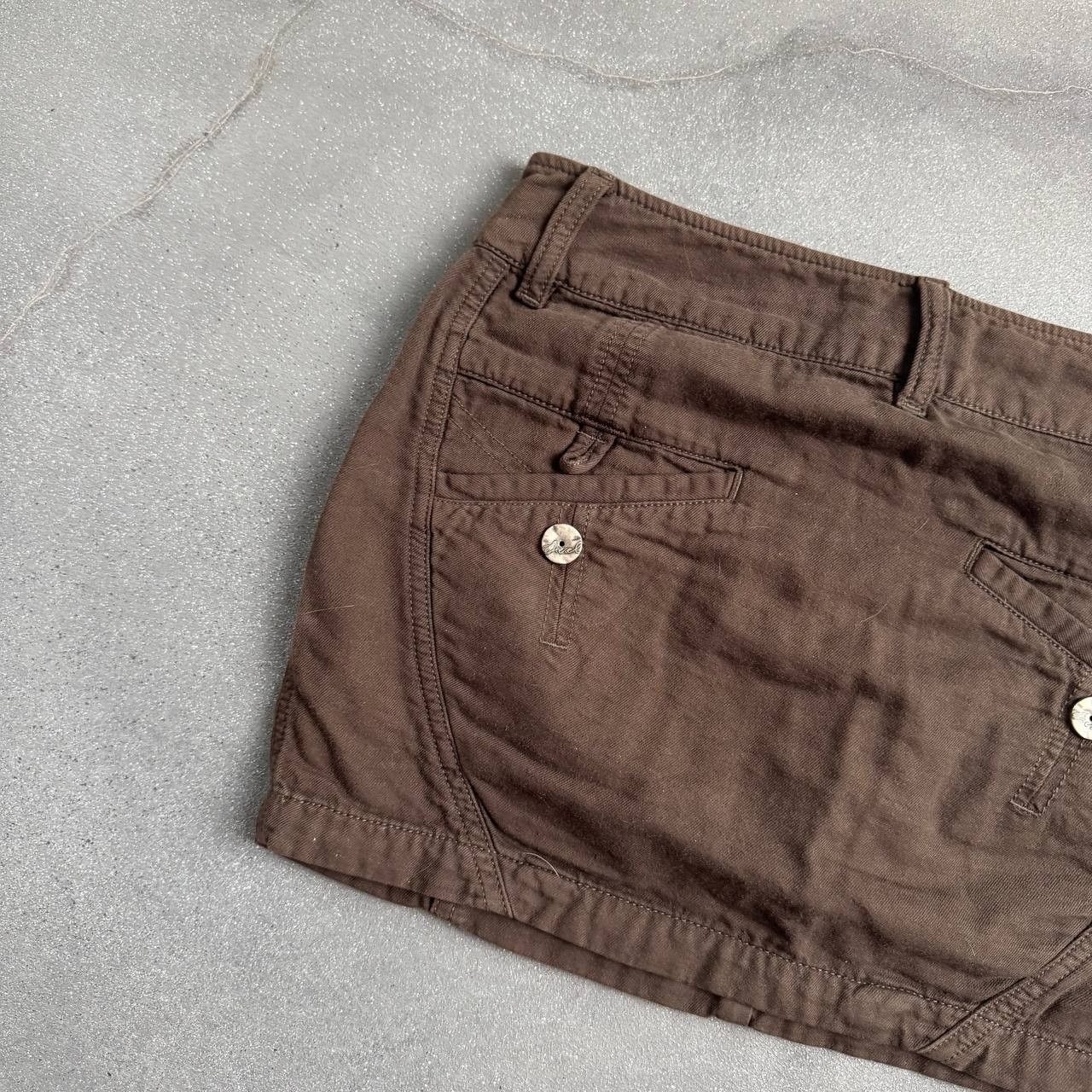 Diesel × Vintage Diesel Vintage Y2K Brown Mini Skirt Size 27" / US 4 / IT 40 - 6 Thumbnail