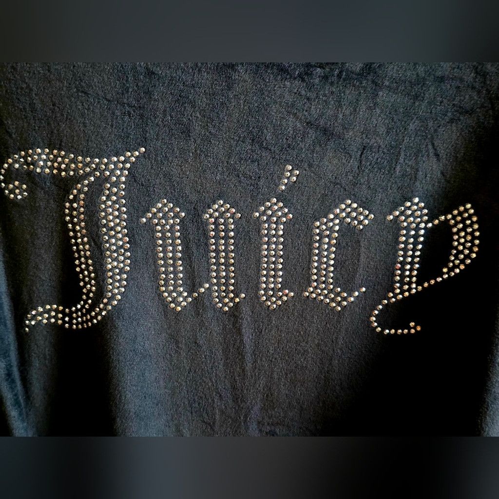 Juicy Couture Juicy Couture Black Velour Long Sleeve Shirt Size S / US 4 / IT 40 - 3 Thumbnail