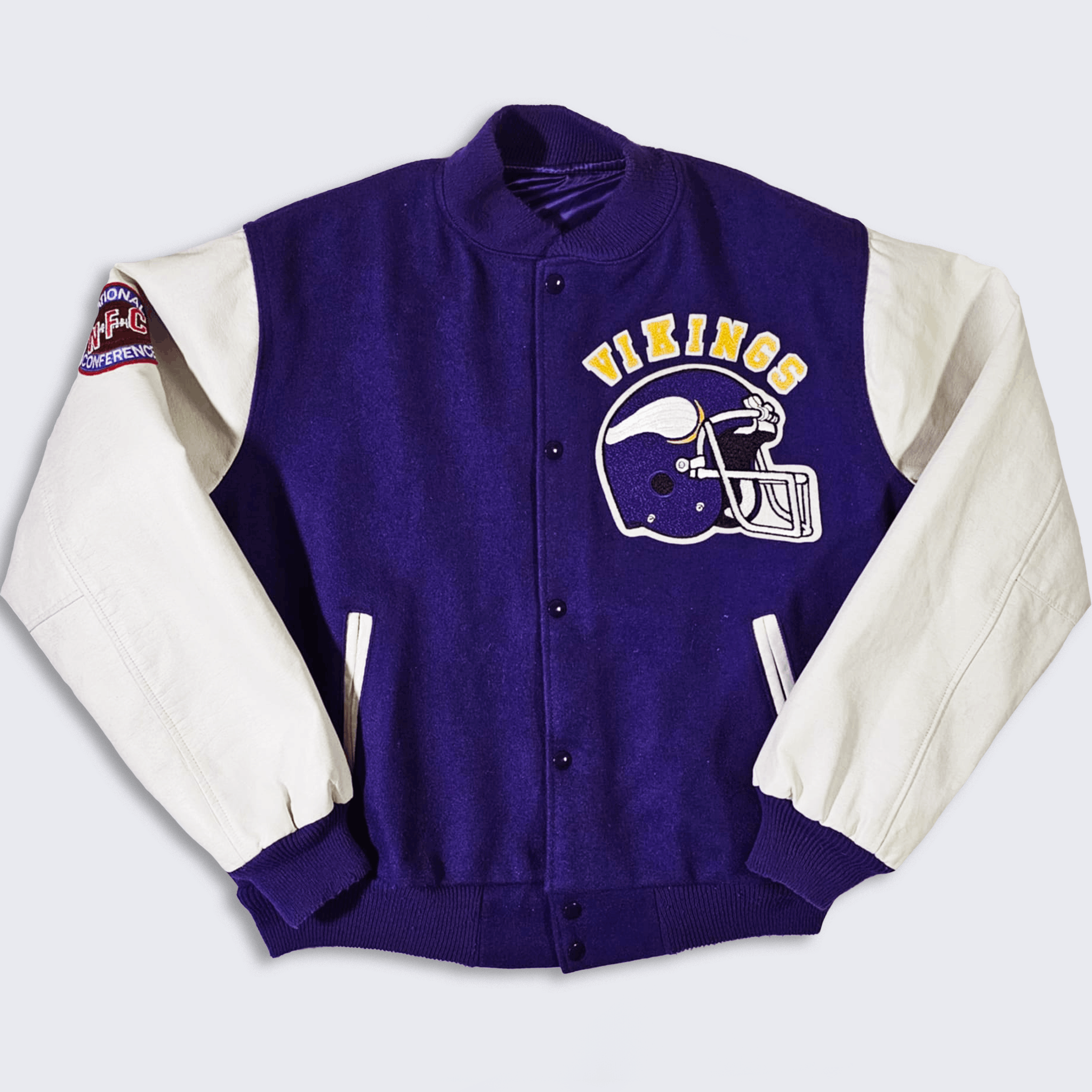 Minnesota Vikings Vintage 80s Chalk Line Varsity Jacket