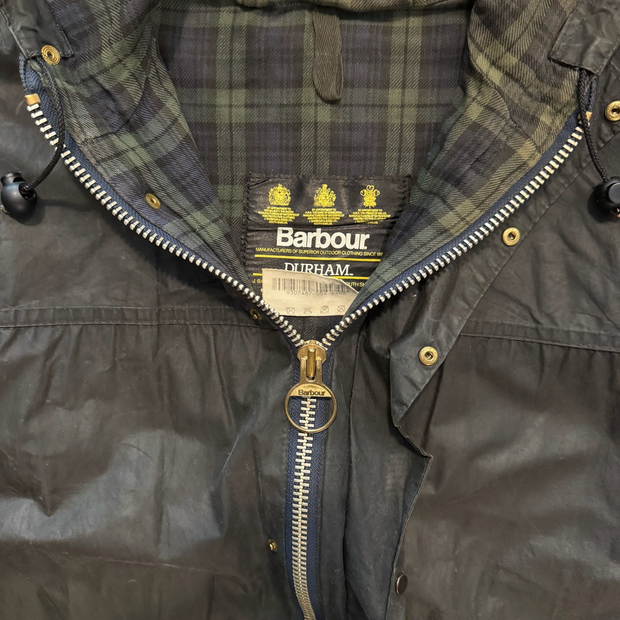 Barbour Barbour Durham Waxed Blue Jacket Size US M / EU 48-50 / 2 - 3 Thumbnail