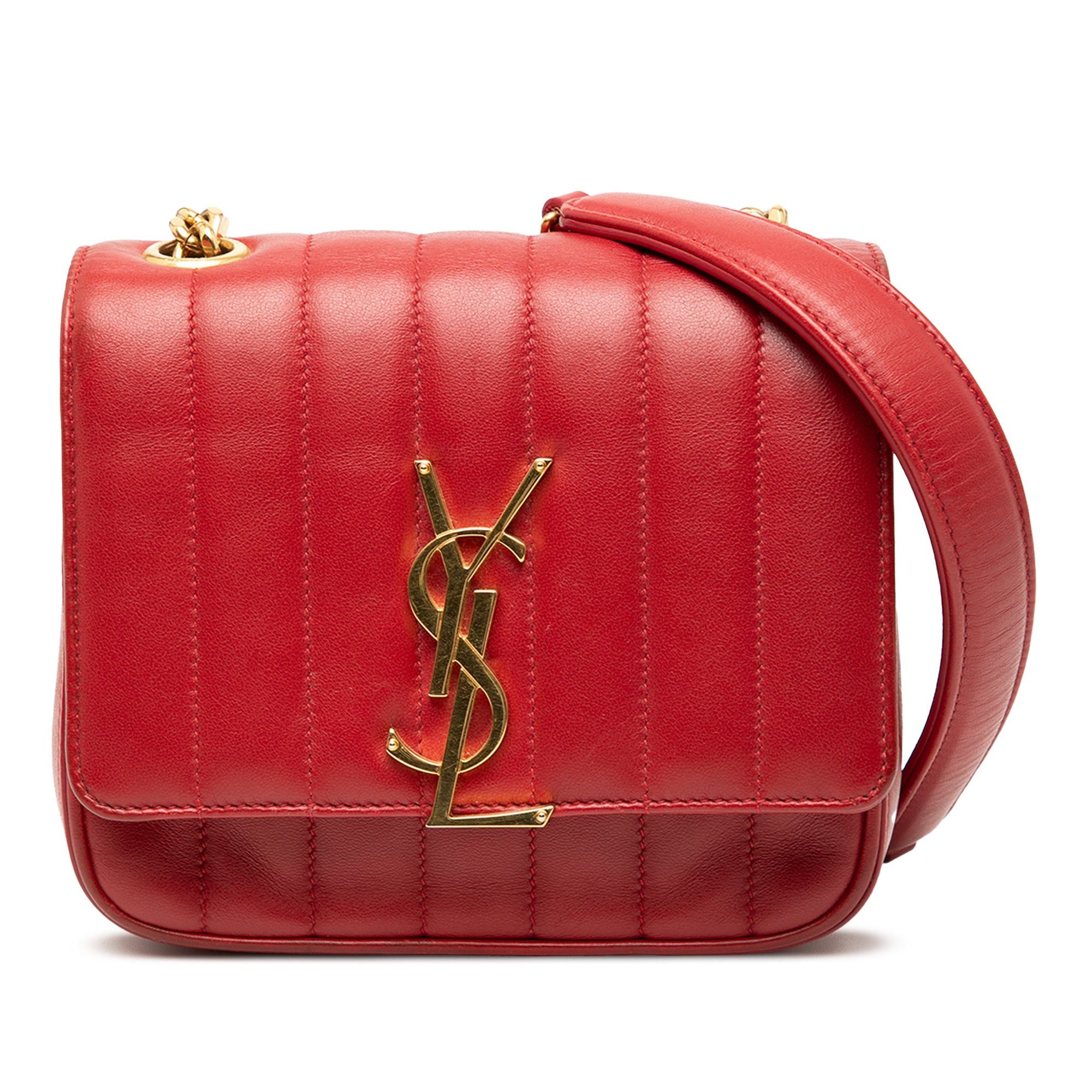 Saint Laurent Paris Small Lambskin Monogram Vicky Chain Bag Size ONE SIZE - 1 Thumbnail