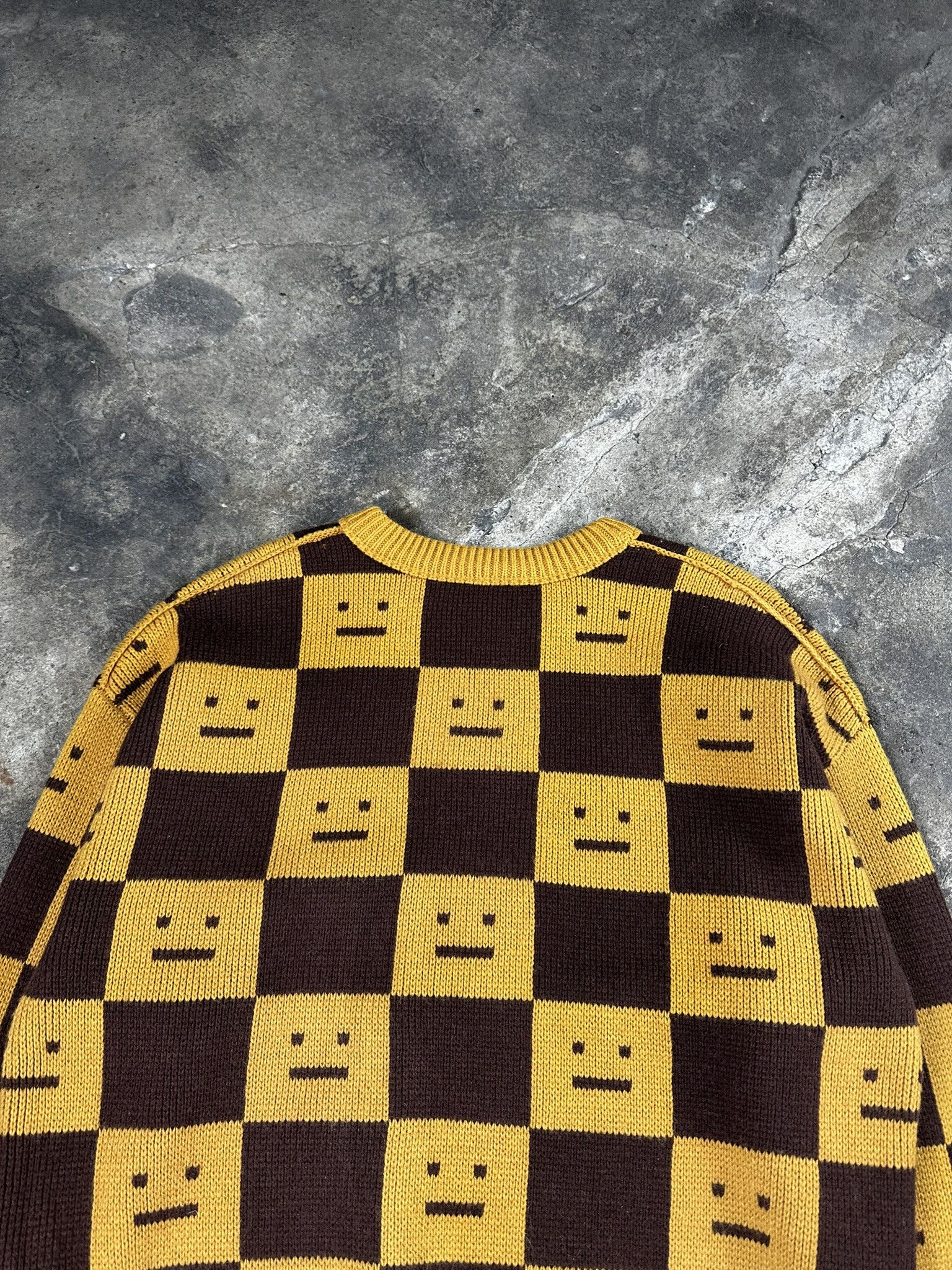 Acne Studios Acne Studios Face Checkboard Wool Knit Sweater Size US S / EU 44-46 / 1 - 6 Thumbnail