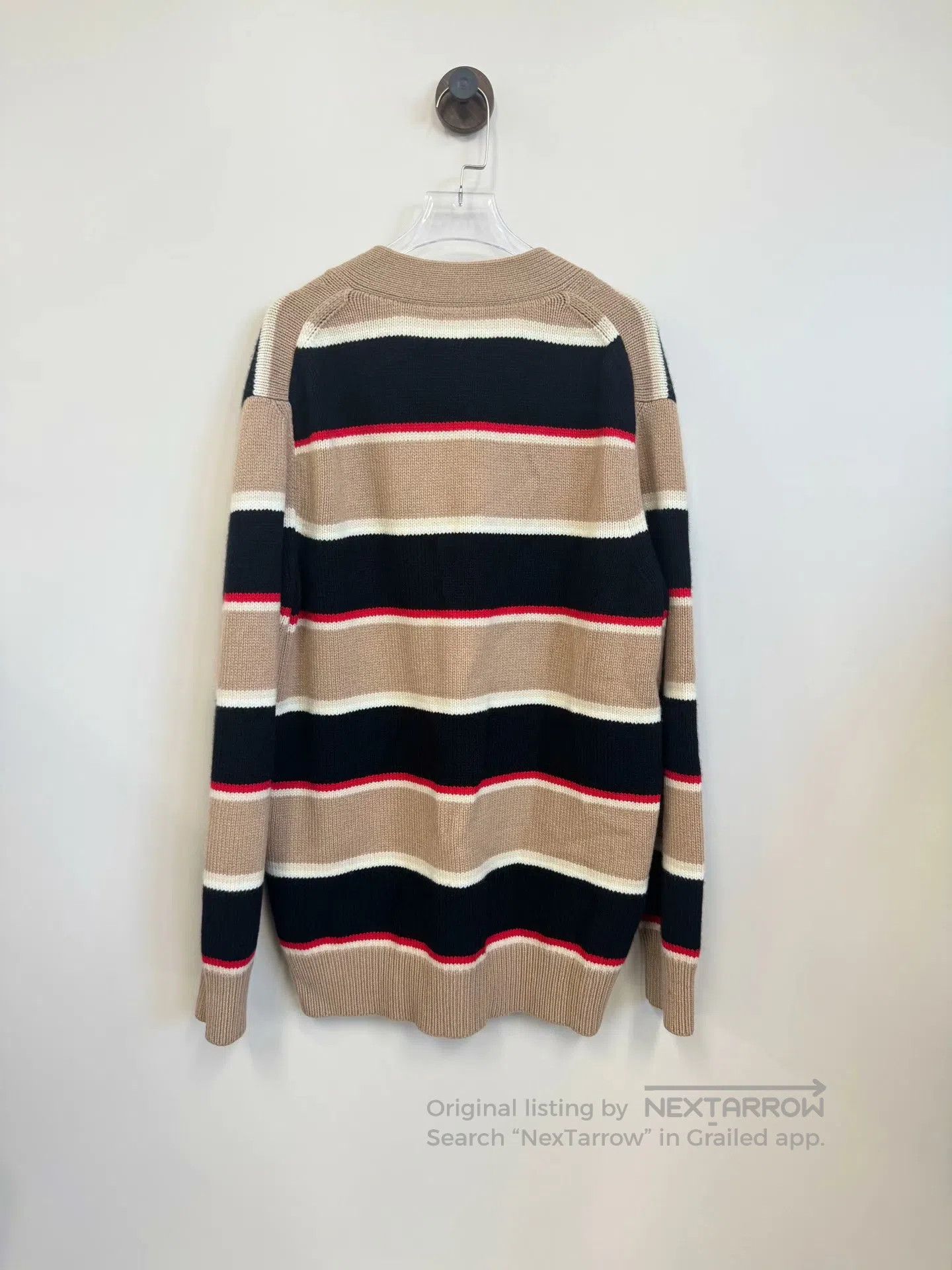 Burberry Burberry Black and brown striped embroidered logo knitted Size XS / US 0-2 / IT 36-38 - 2 Thumbnail
