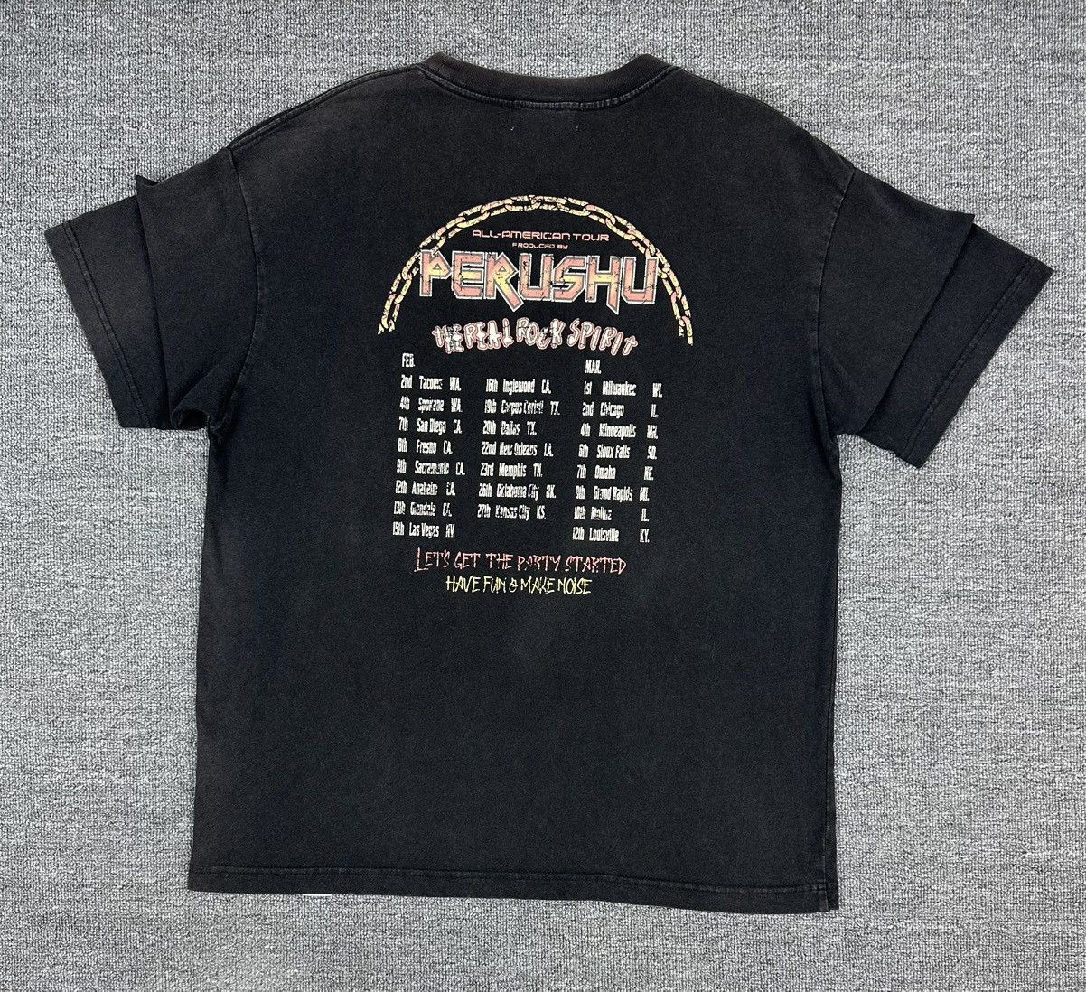 Japanese Brand Rare🔥Perushu Distressed Skull Design Shirt Size US L / EU 52-54 / 3 - 10 Thumbnail