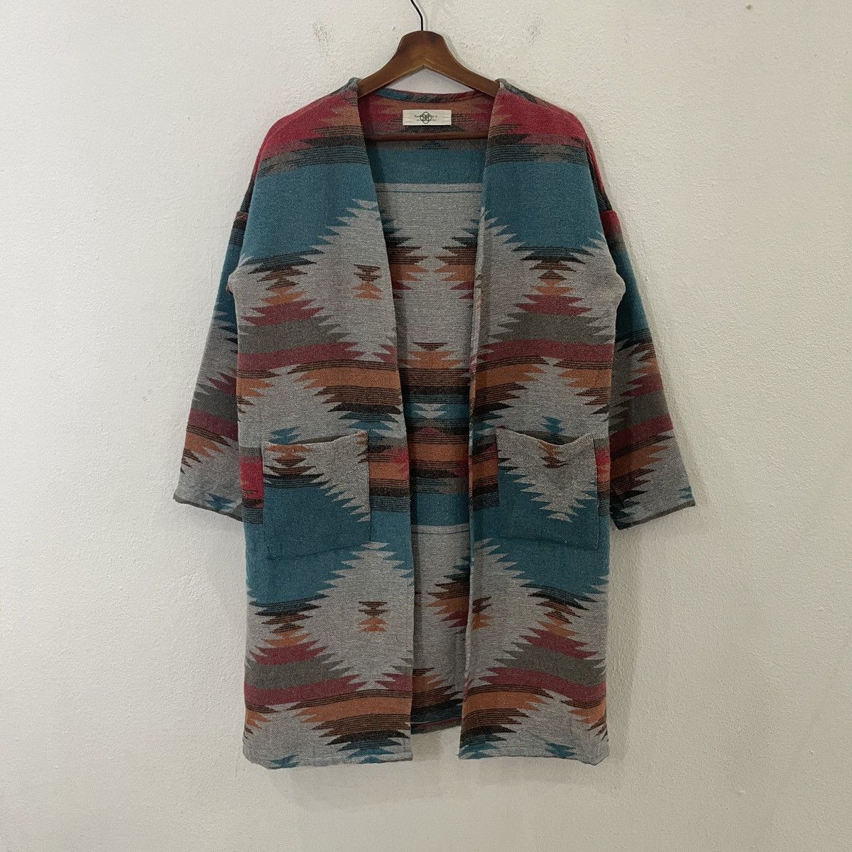 Chicos Vintage Radarista Aztex Navajo Long Cardingan Size US M / EU 48-50 / 2 - 1 Thumbnail