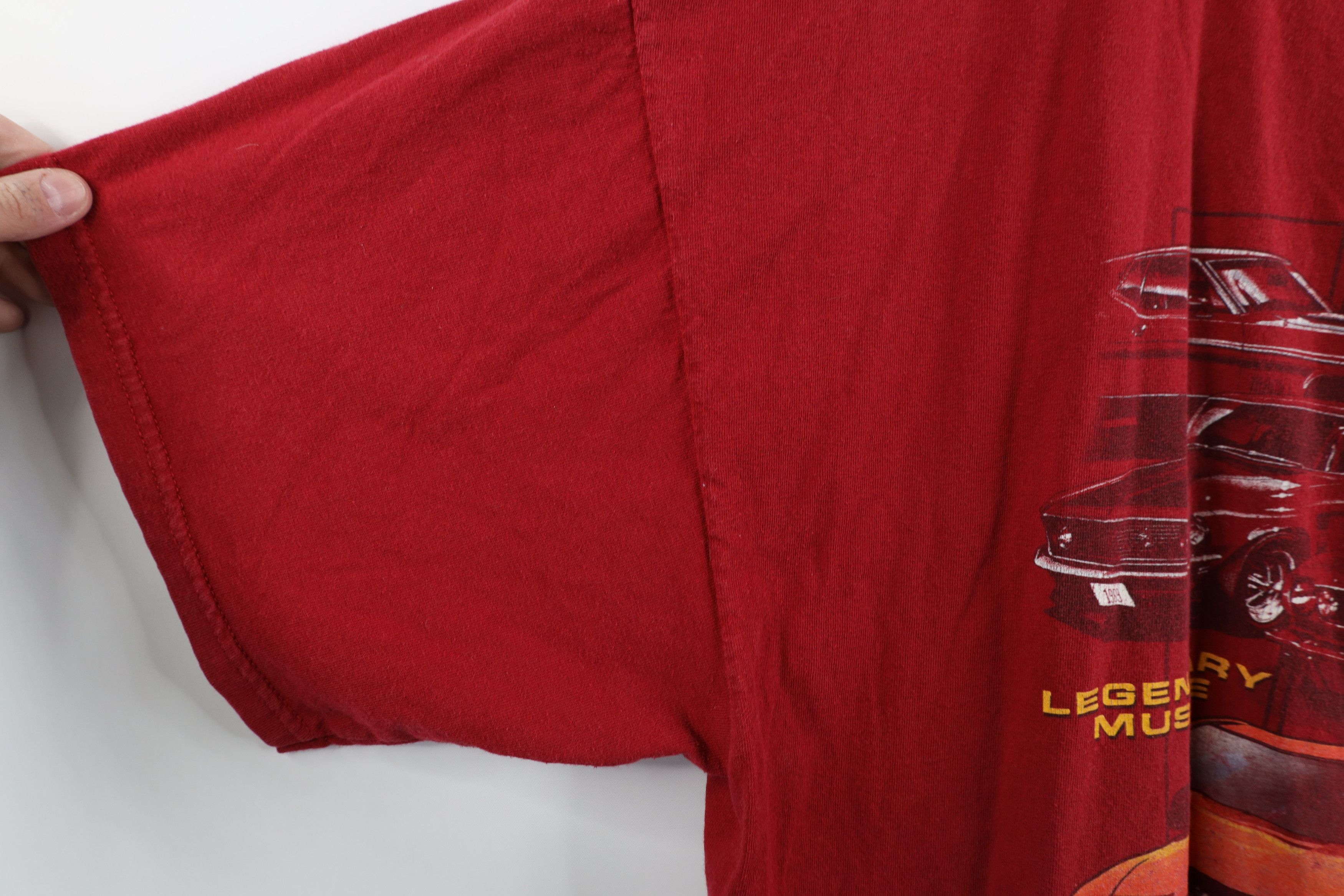 Vintage Vintage 90s Y2K Ford Motor Co Ford Mustang T-Shirt Red Size US XXL / EU 58 / 5 - 7 Thumbnail
