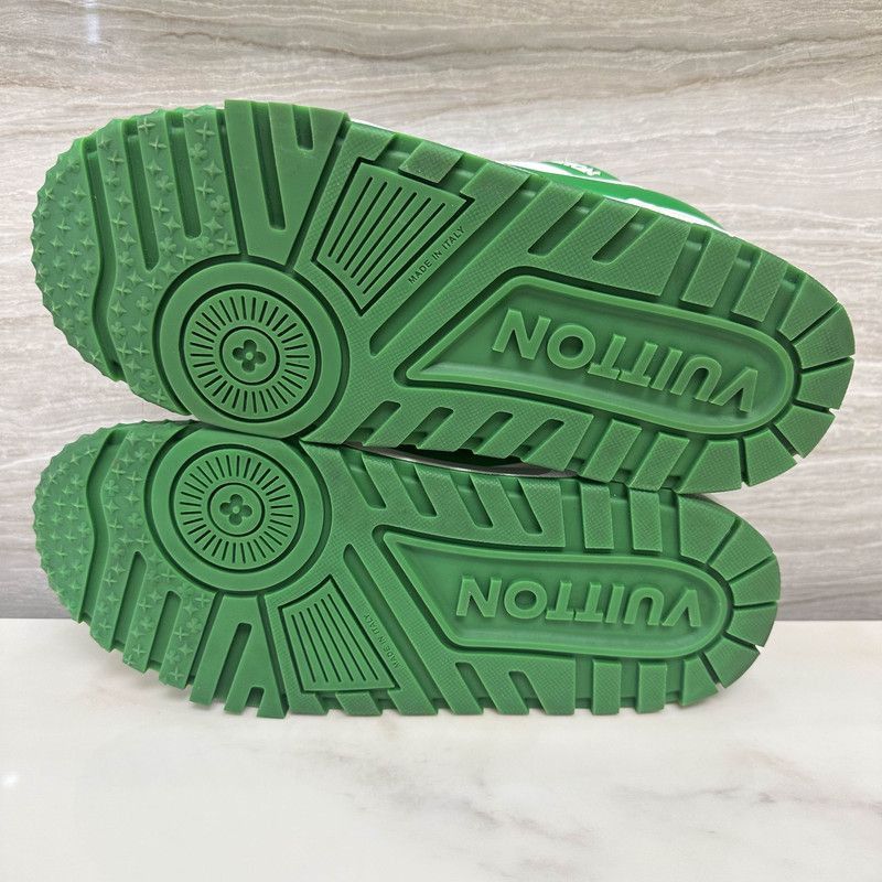Louis Vuitton Louis Vuitton Trainer Maxi Low-Top Sneakers White Green -25 Size US 11 / EU 44 - 3 Thumbnail