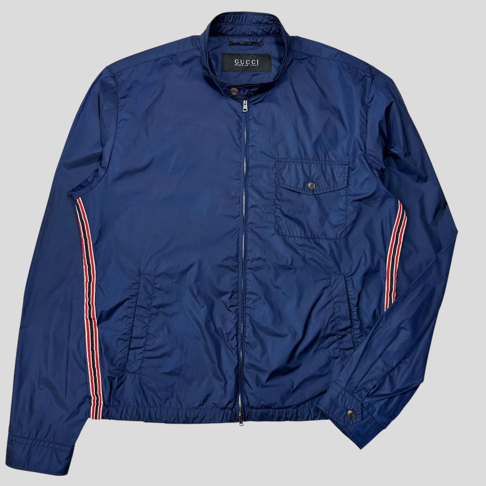 Gucci Gucci 2012 Blue Stripe Seam Nylon Shimmer Jacket - IT50 M/L Size US M / EU 48-50 / 2 - 1 Thumbnail