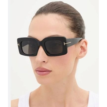 Tom Ford Tom Ford Brigitta FT1188 52E Sunglasses Havana Rectangle Size ONE SIZE - 2 Thumbnail