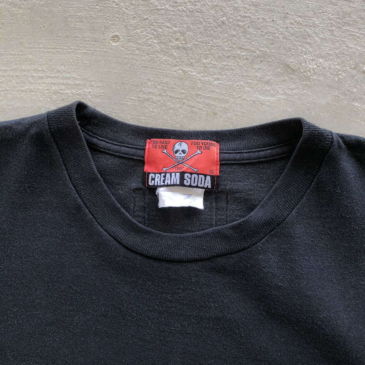 Japanese Brand × Vintage CREAM SODA Rare Gothic Spellout Design T-Shirt Size US L / EU 52-54 / 3 - 6 Thumbnail