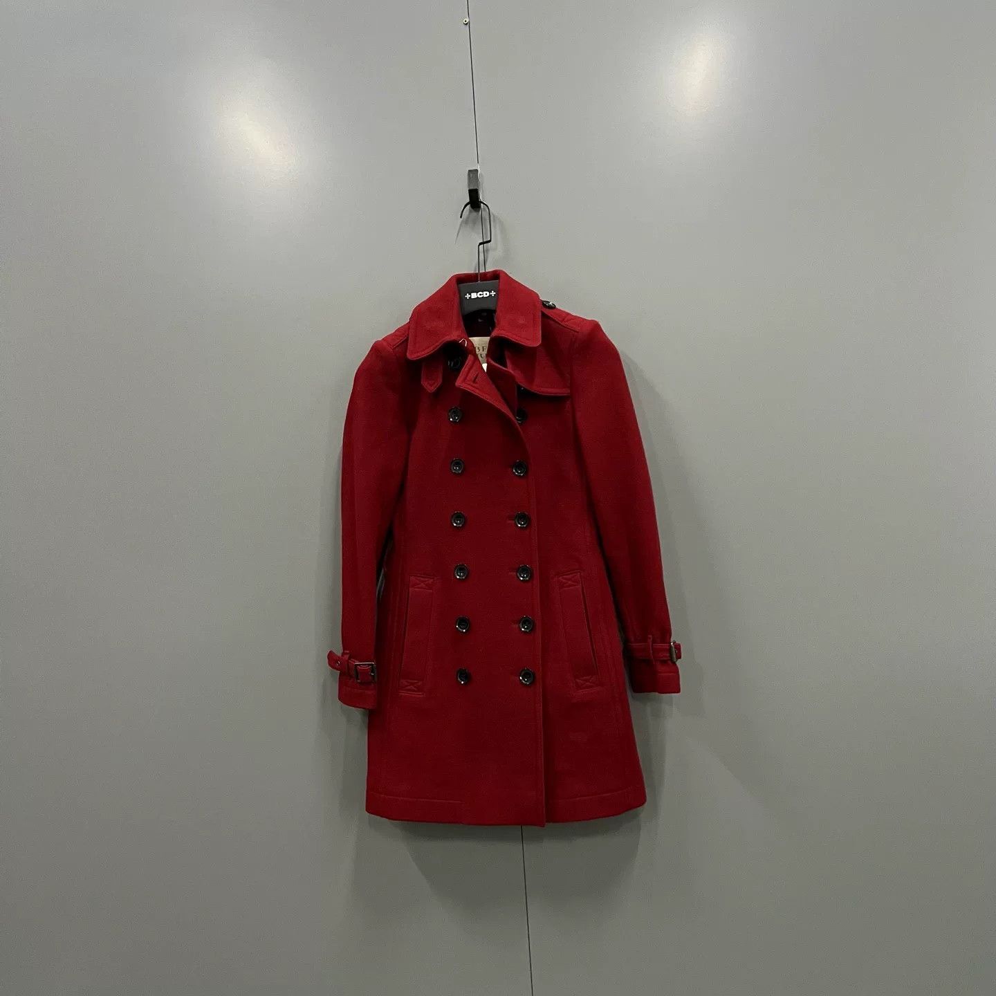 Burberry Burberry Red Double-Breasted Coat Size US XS / EU 42 / 0 - 1 Thumbnail